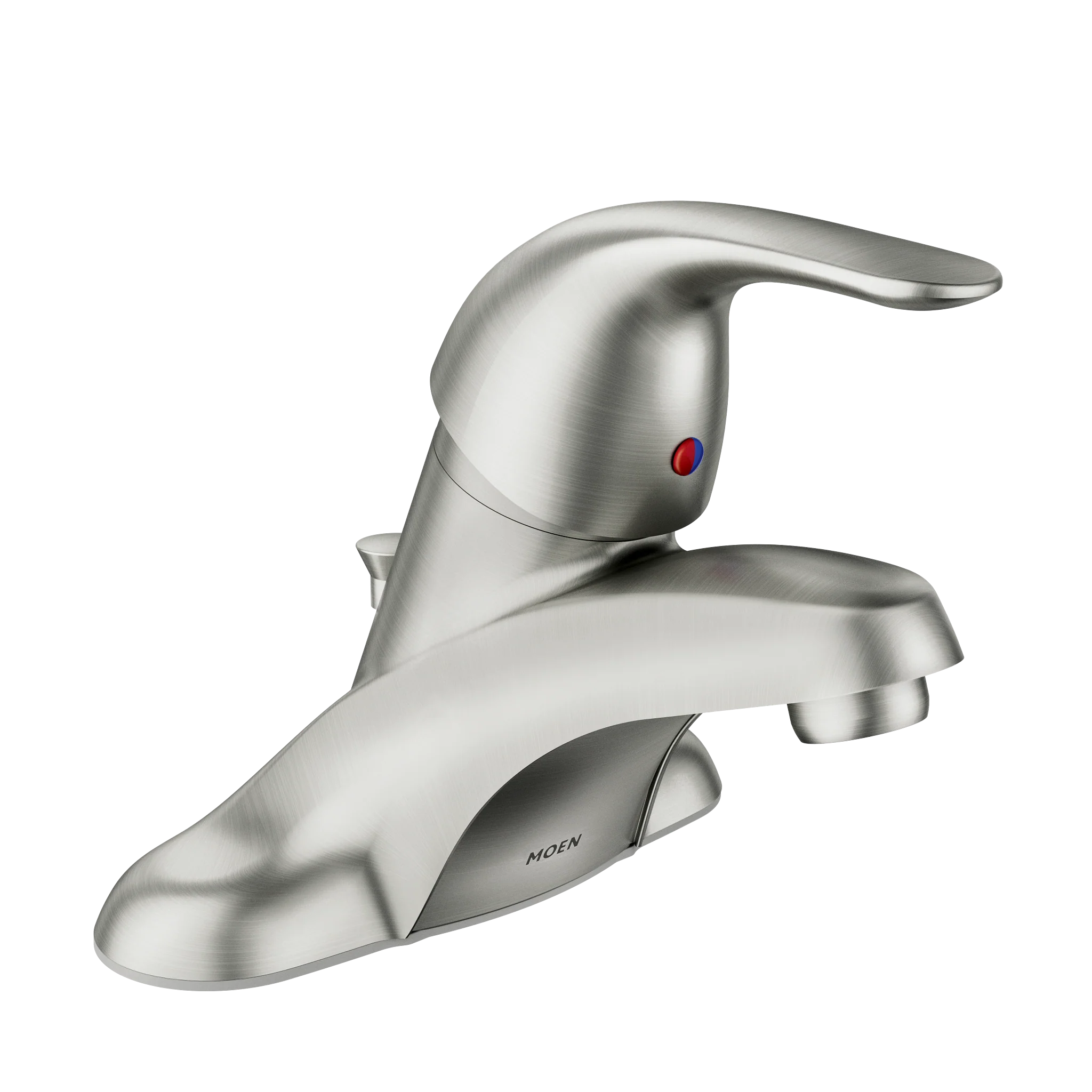 Adler Spot resist brushed nickel one-handle low arc bathroom faucet