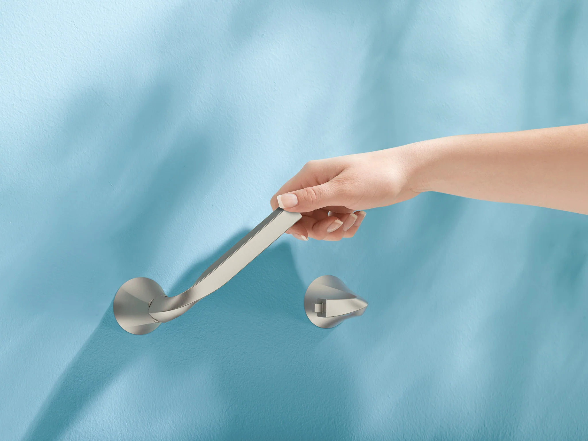 Oxby Brushed nickel Toilet Paper Holder