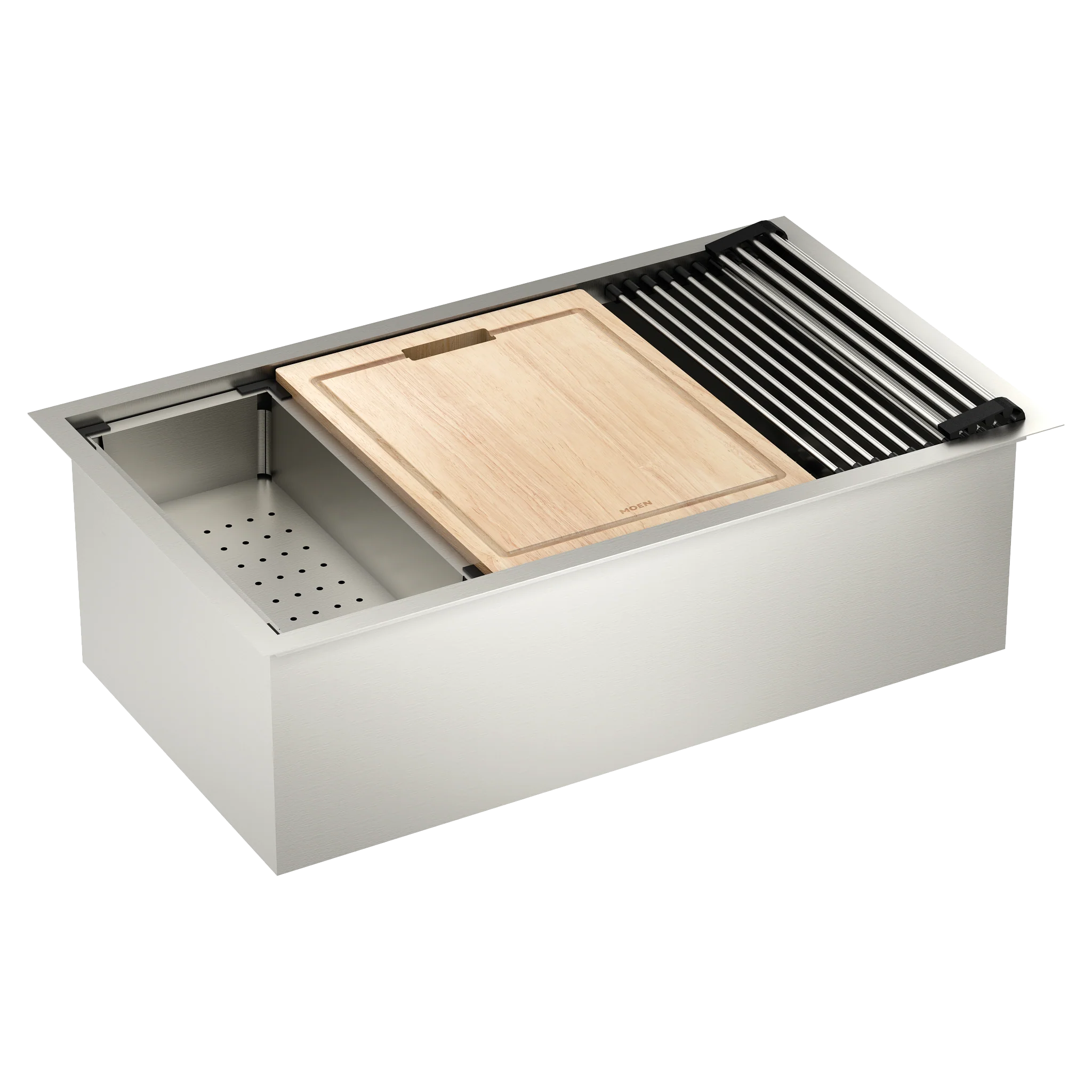 Luxe Chef 32" Workstation Undermount Single Bowl Sink With Accessories