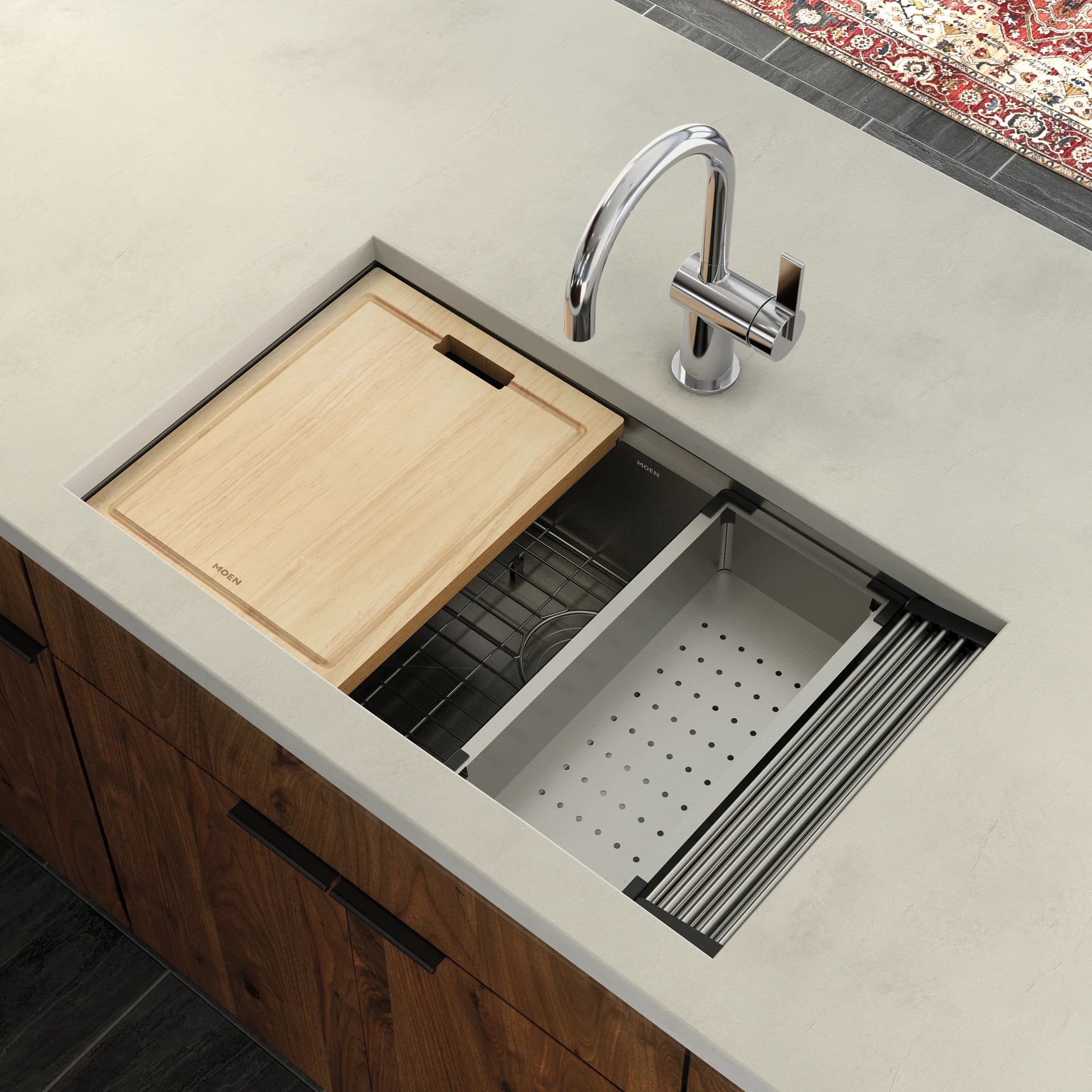 2156-Luxe-Chef-32-Workstation-Undermount-Single-Bowl-Sink-With-Accessories-6.webp Luxe Chef 32" Workstation Undermount Single Bowl Sink With Accessories