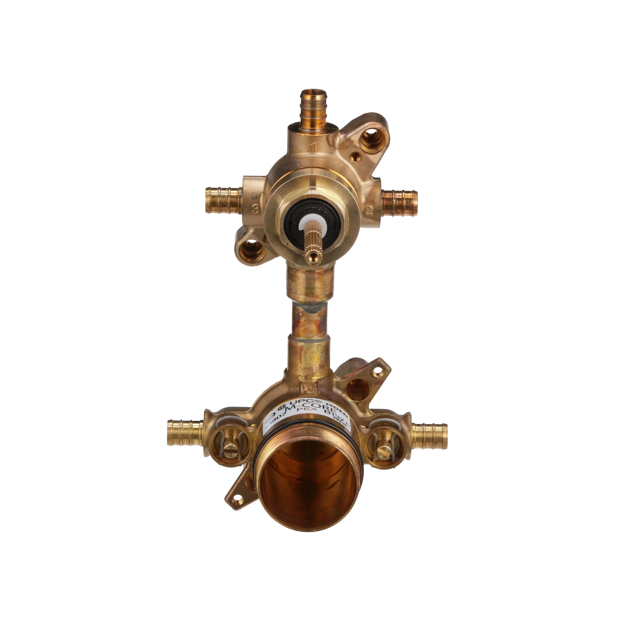 2897-M-CORE-Transfer-1-2-Crimp-Ring-Pex-Connection-Includes-Pressure-Balancing-Stops-Volume-Control-2.webp M-CORE Transfer 1/2" Crimp Ring Pex Connection Includes Pressure Balancing Stops Volume Control