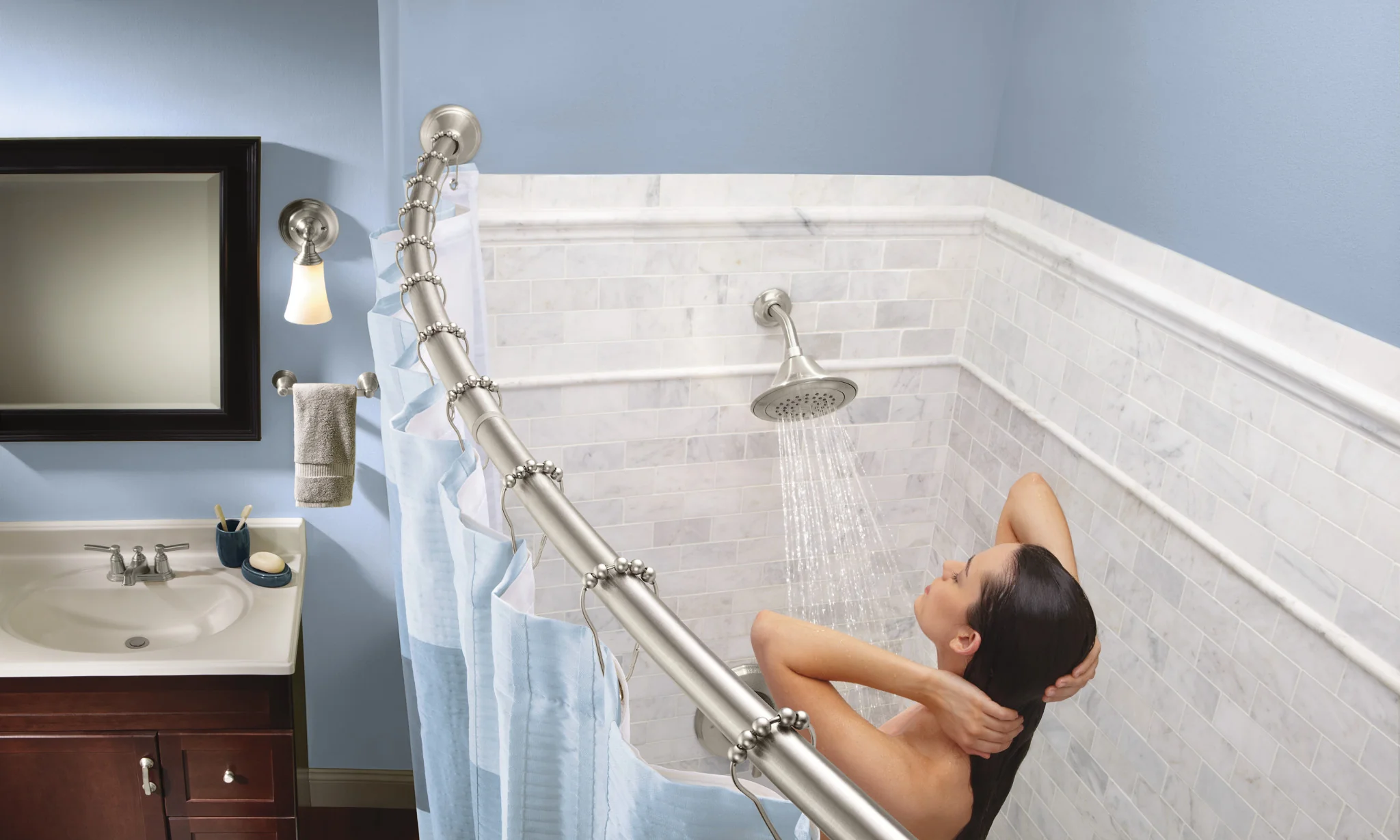 Curved Shower Rods Tension Curved Shower Rod