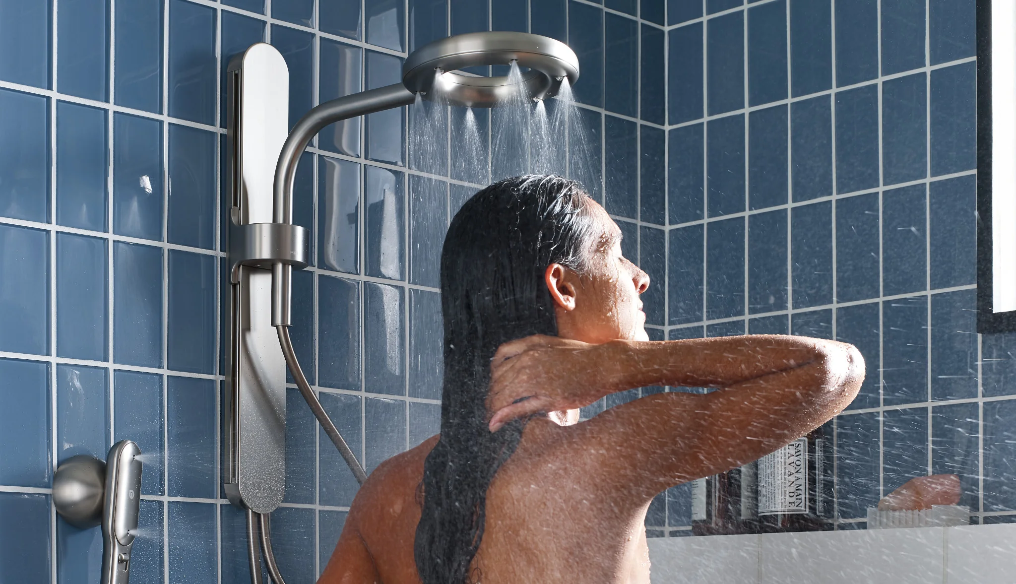 3495-Moen-Spa-Shower-Matte-Black-Two-Function-7.9-Diameter-Spray-Head-Standard-With-Handshower-14.webp Moen Spa Shower Matte Black Two-Function 7.9" Diameter Spray Head Standard With Handshower