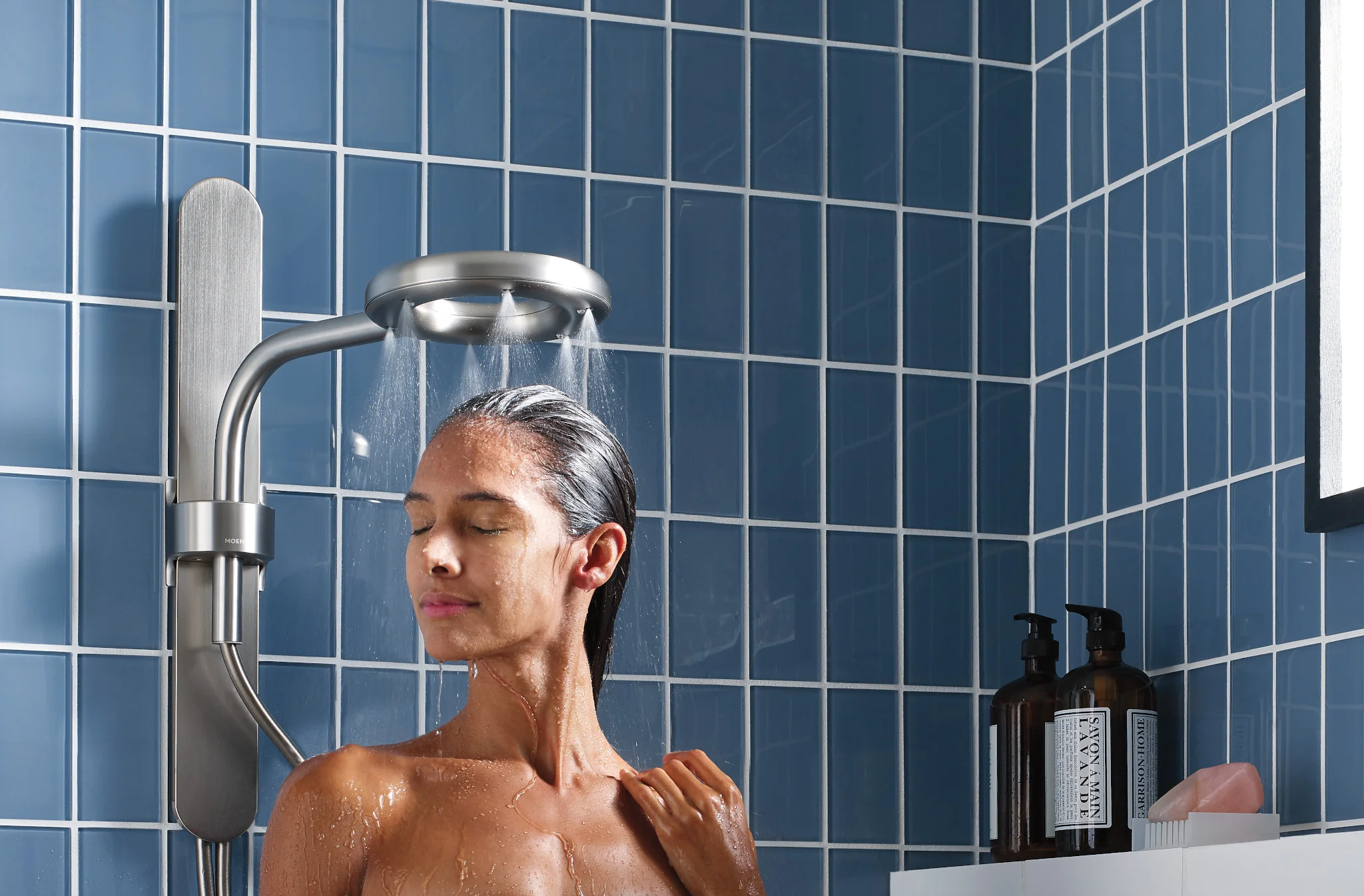 3495-Moen-Spa-Shower-Matte-Black-Two-Function-7.9-Diameter-Spray-Head-Standard-With-Handshower-17.webp Moen Spa Shower Matte Black Two-Function 7.9" Diameter Spray Head Standard With Handshower