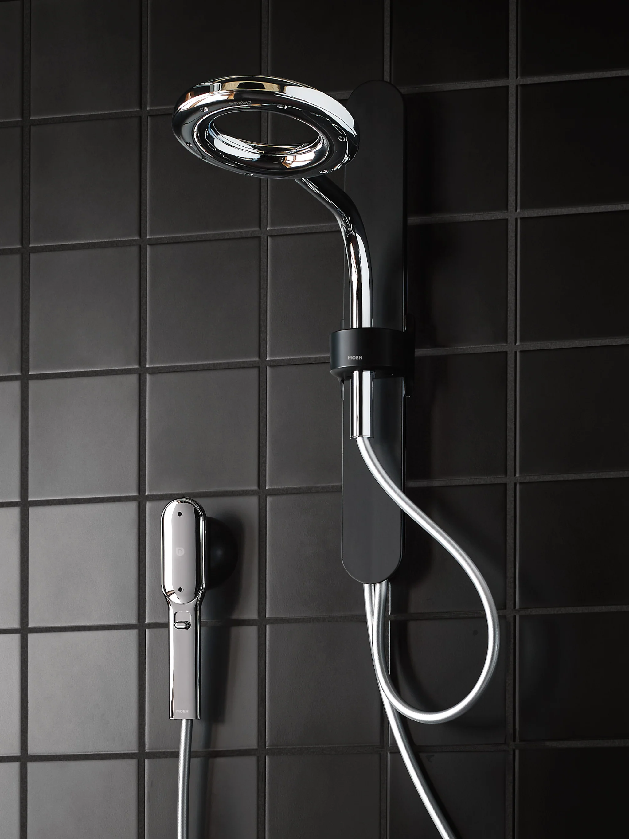 3495-Moen-Spa-Shower-Matte-Black-Two-Function-7.9-Diameter-Spray-Head-Standard-With-Handshower-2.webp Moen Spa Shower Matte Black Two-Function 7.9" Diameter Spray Head Standard With Handshower