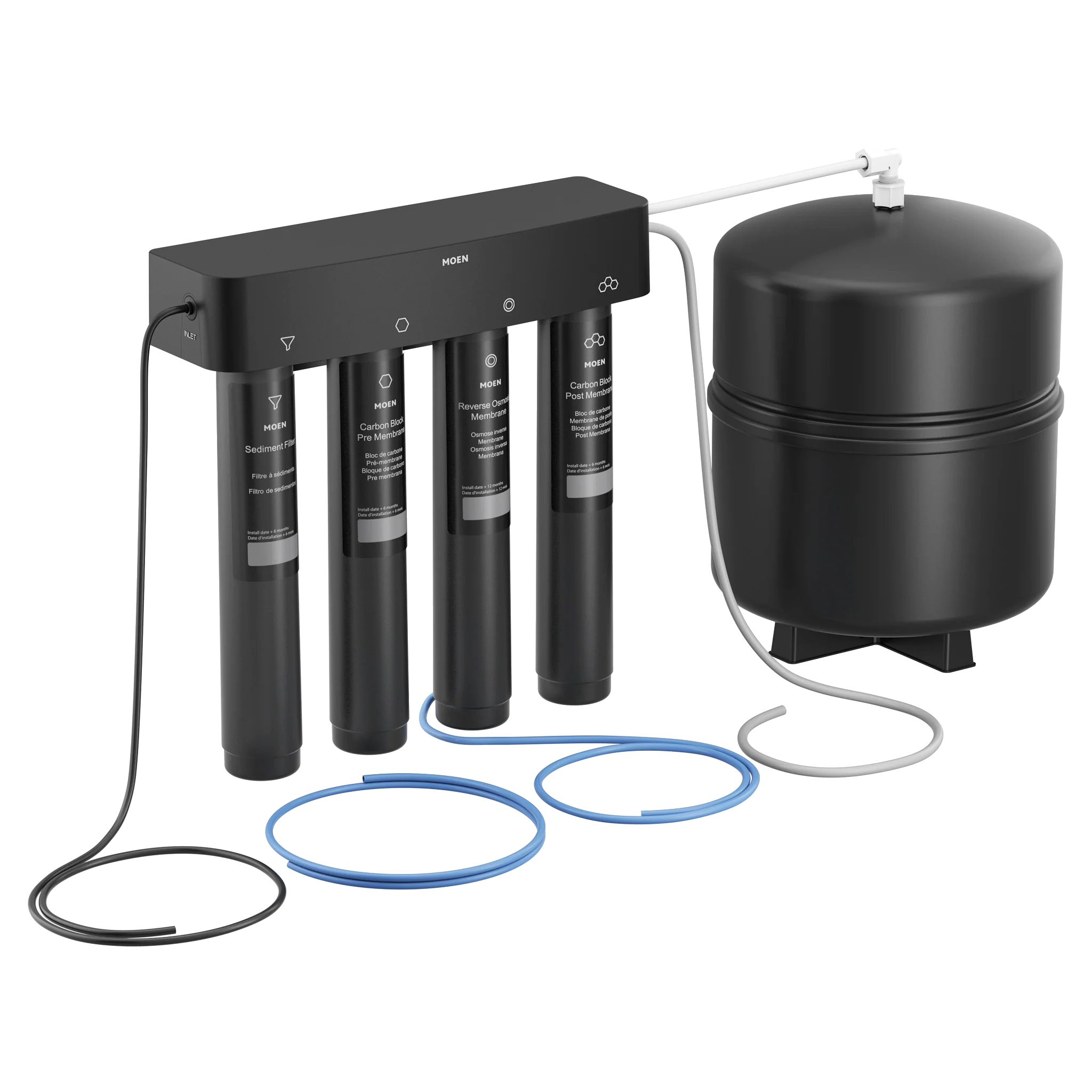 Moen 4-Stage Under Sink Reverse Osmosis Advanced Water Filtration System