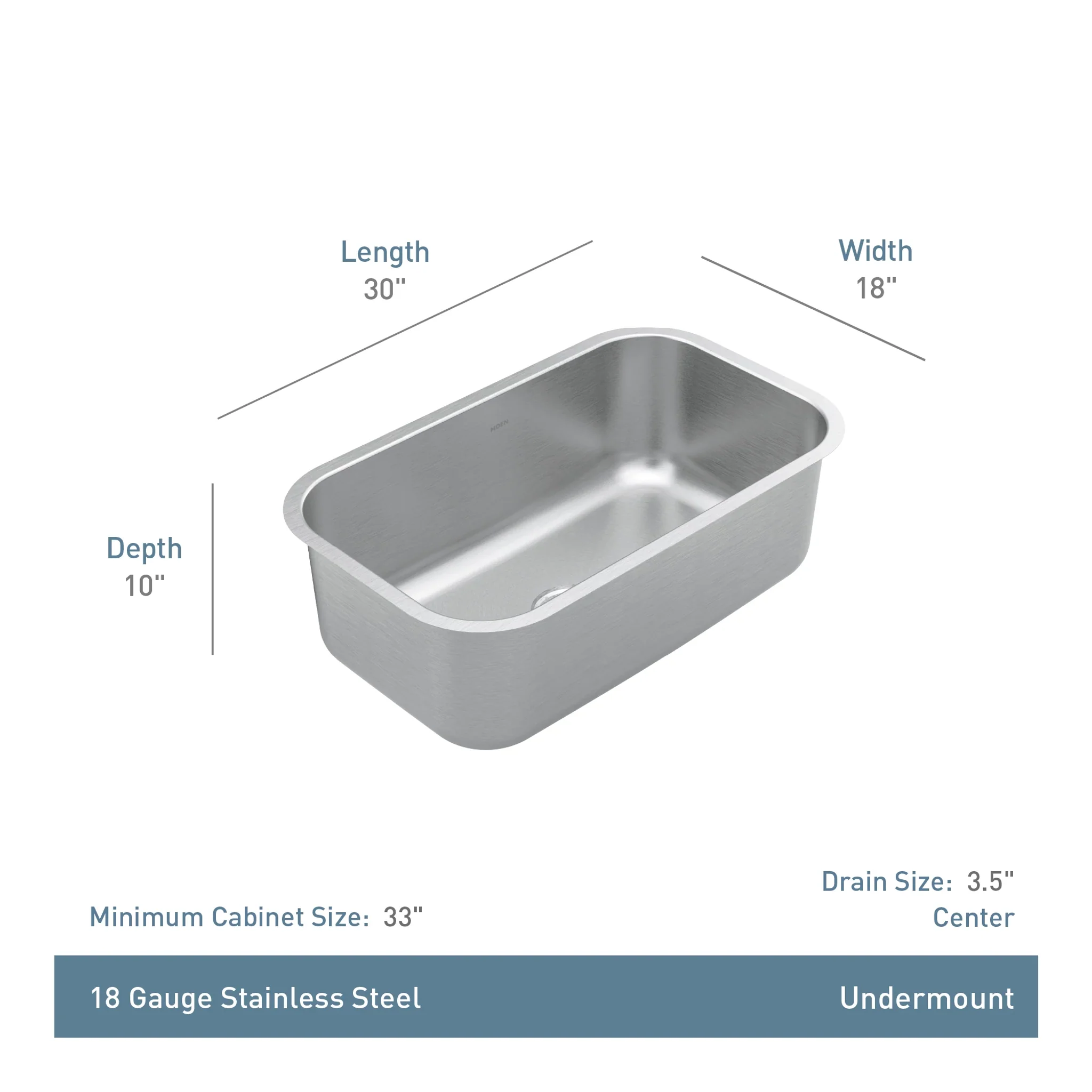 4148-Prep-30-Stainless-Steel-Undermount-Single-Bowl-Sink-5.webp Prep 30" Stainless Steel Undermount Single Bowl Sink