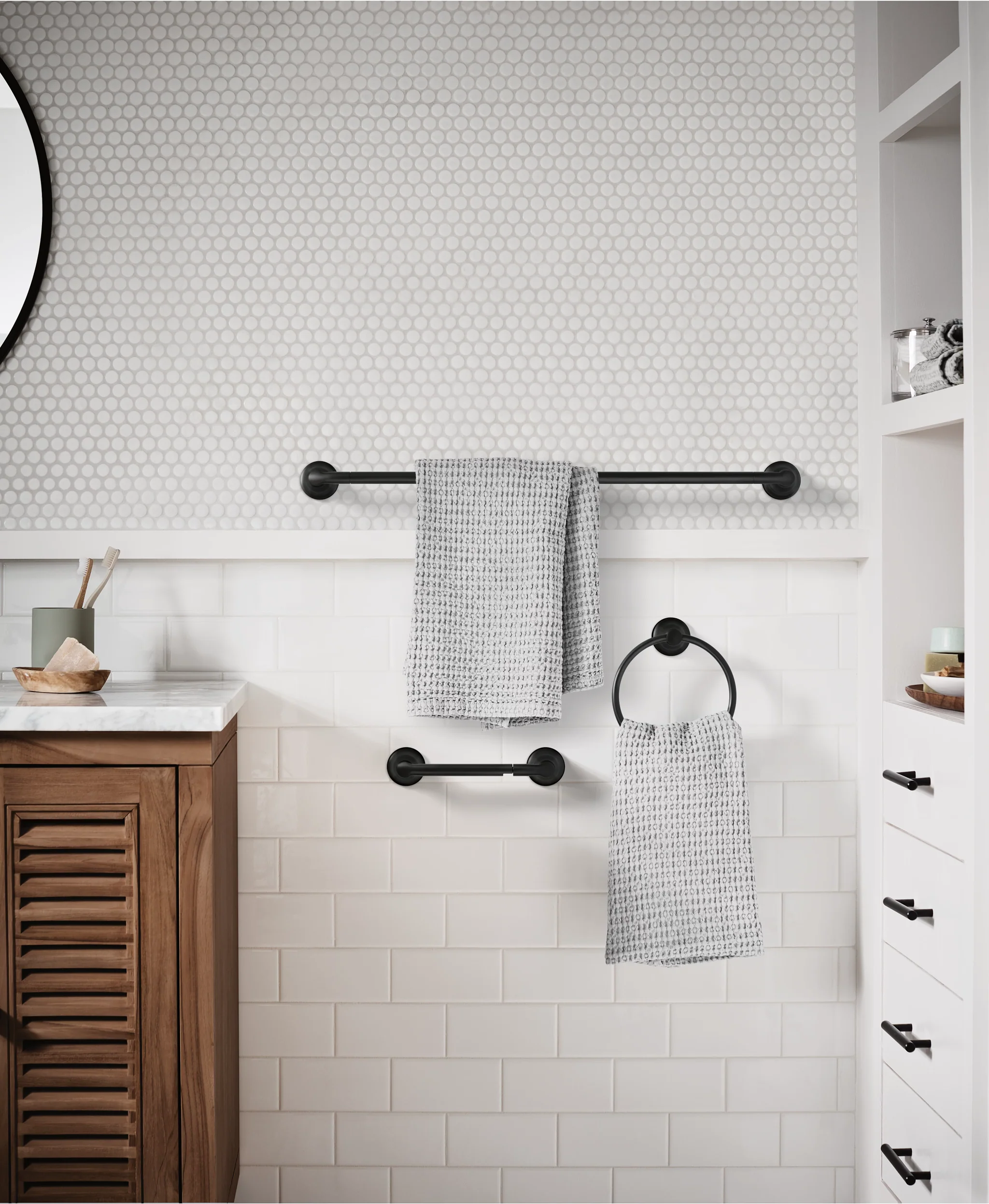 4332-Hilliard-Chrome-pivoting-paper-holder-towel-bar-towel-ring-11.webp Hilliard Chrome pivoting paper holder towel bar towel ring