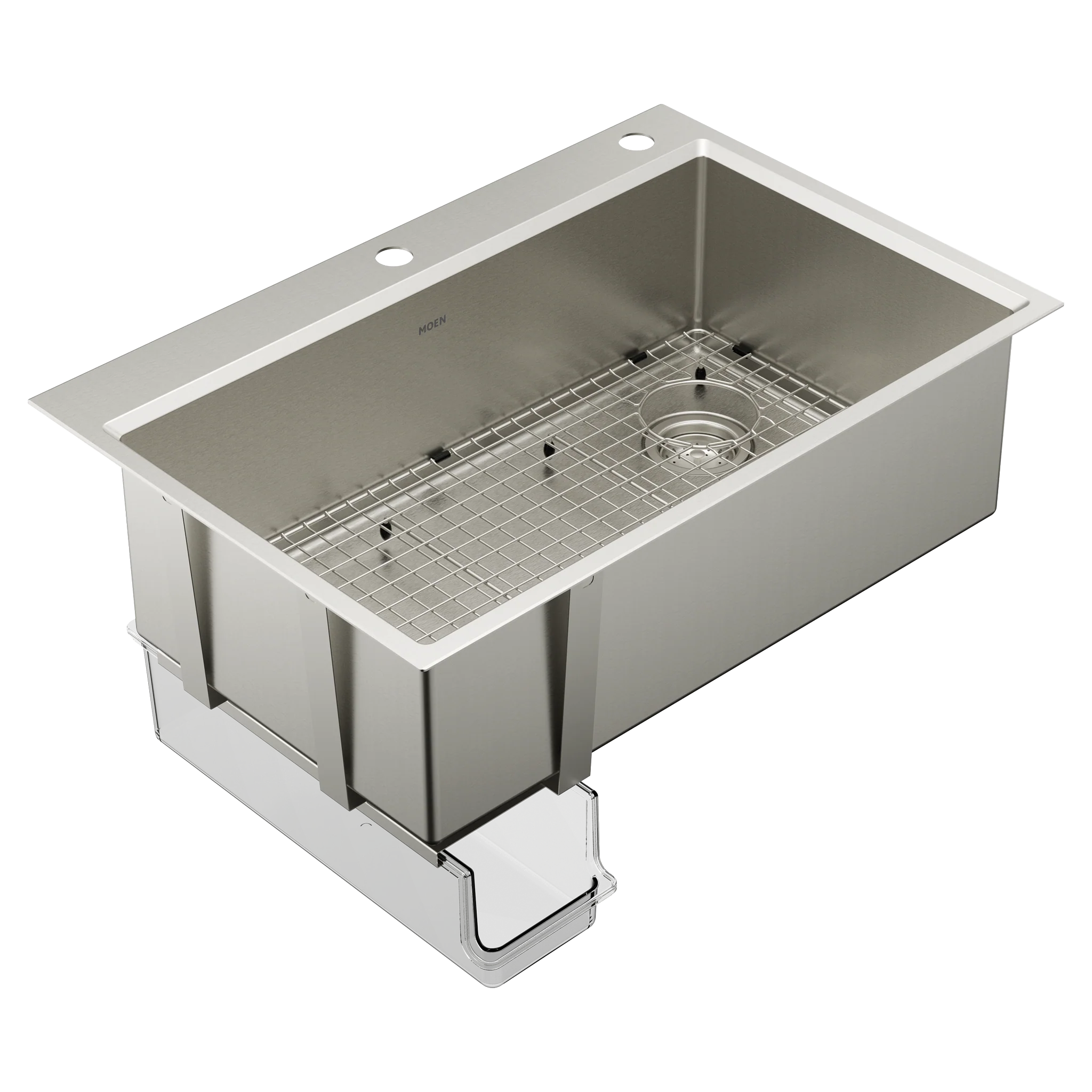 Luxe Chef™ 33” Workstation System Stainless Steel Dual Mount Single Bowl Sink