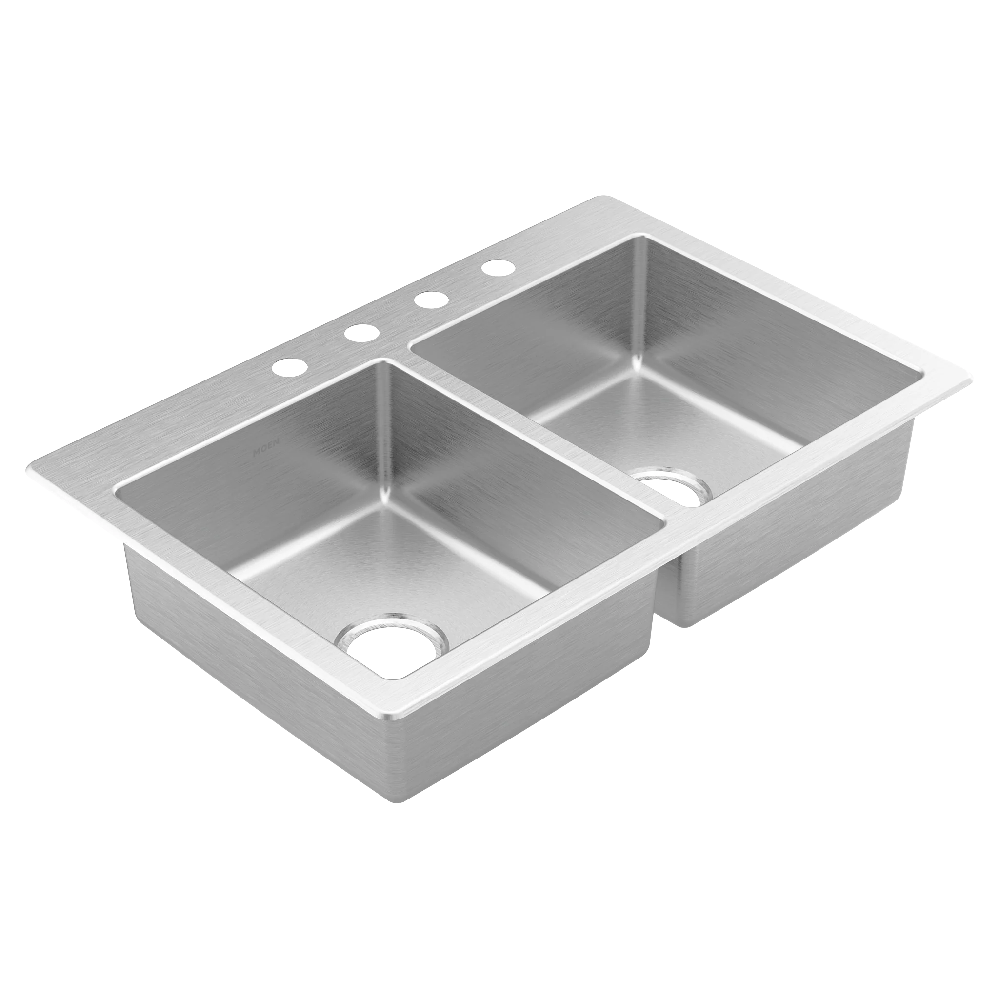 Prep 33" Stainless Steel Drop-in Double Bowl Sink
