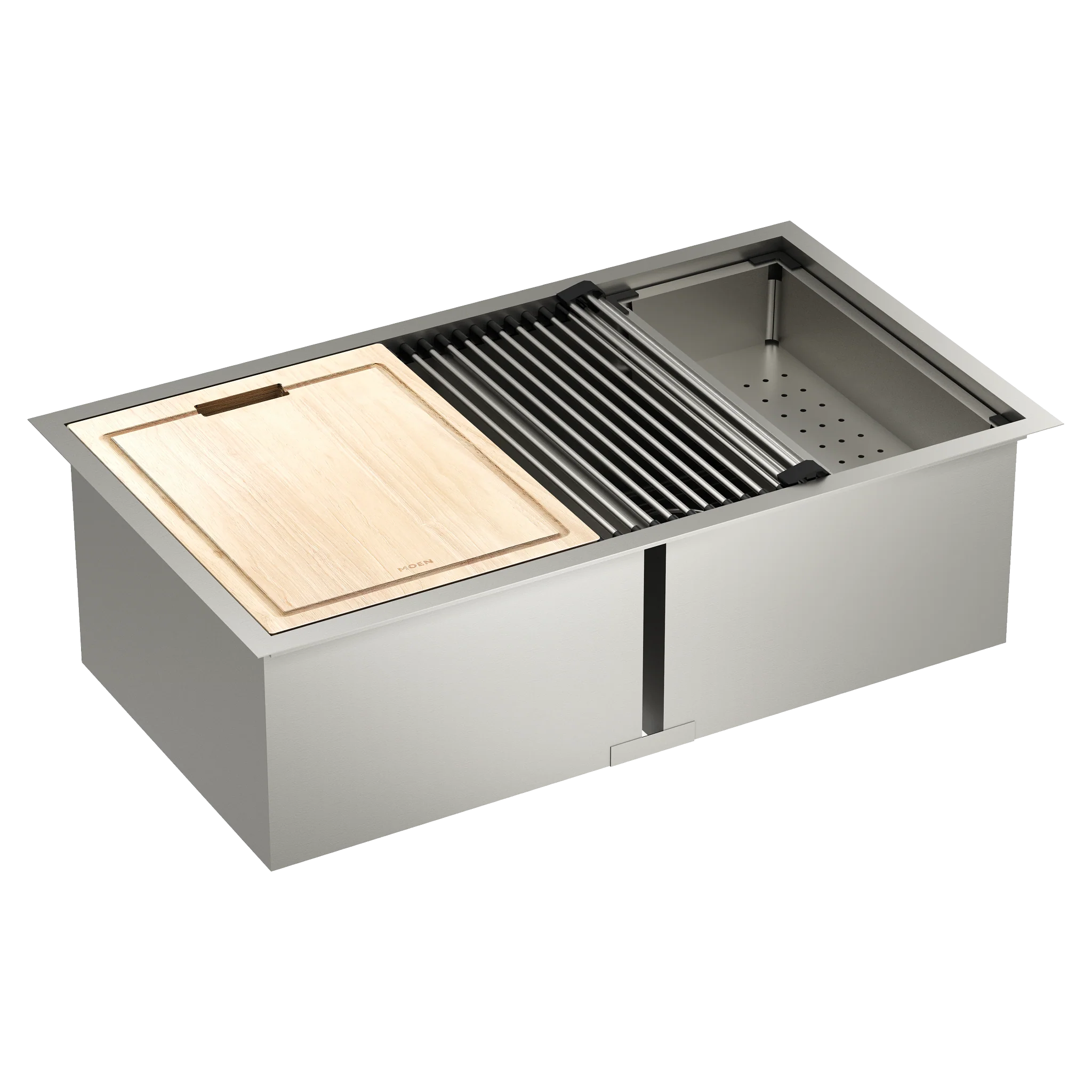 Luxe Chef 33" Workstation Undermount Double Bowl Sink With Accessories