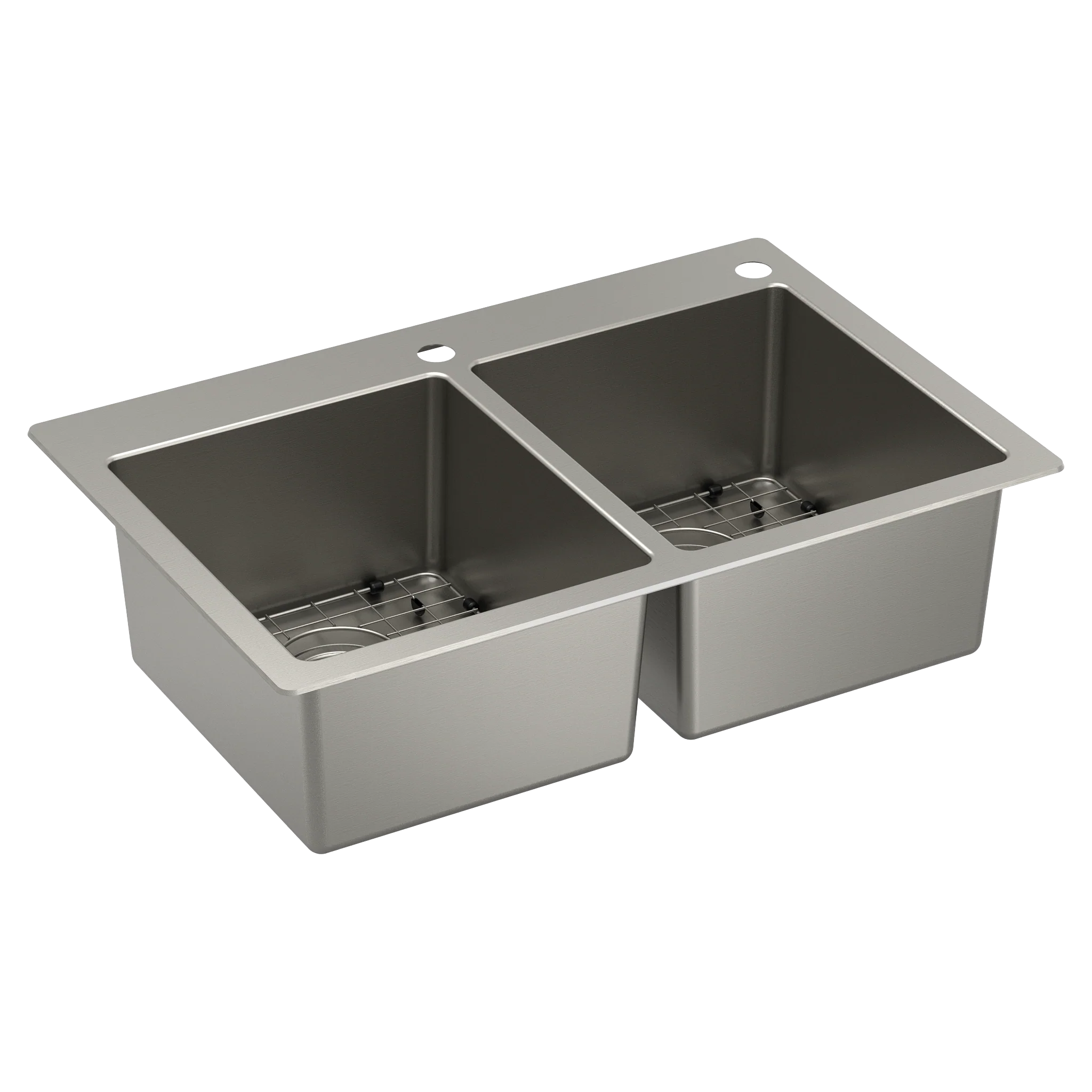 Prep 33" Stainless Steel  Dual Mount Double Bowl Sink