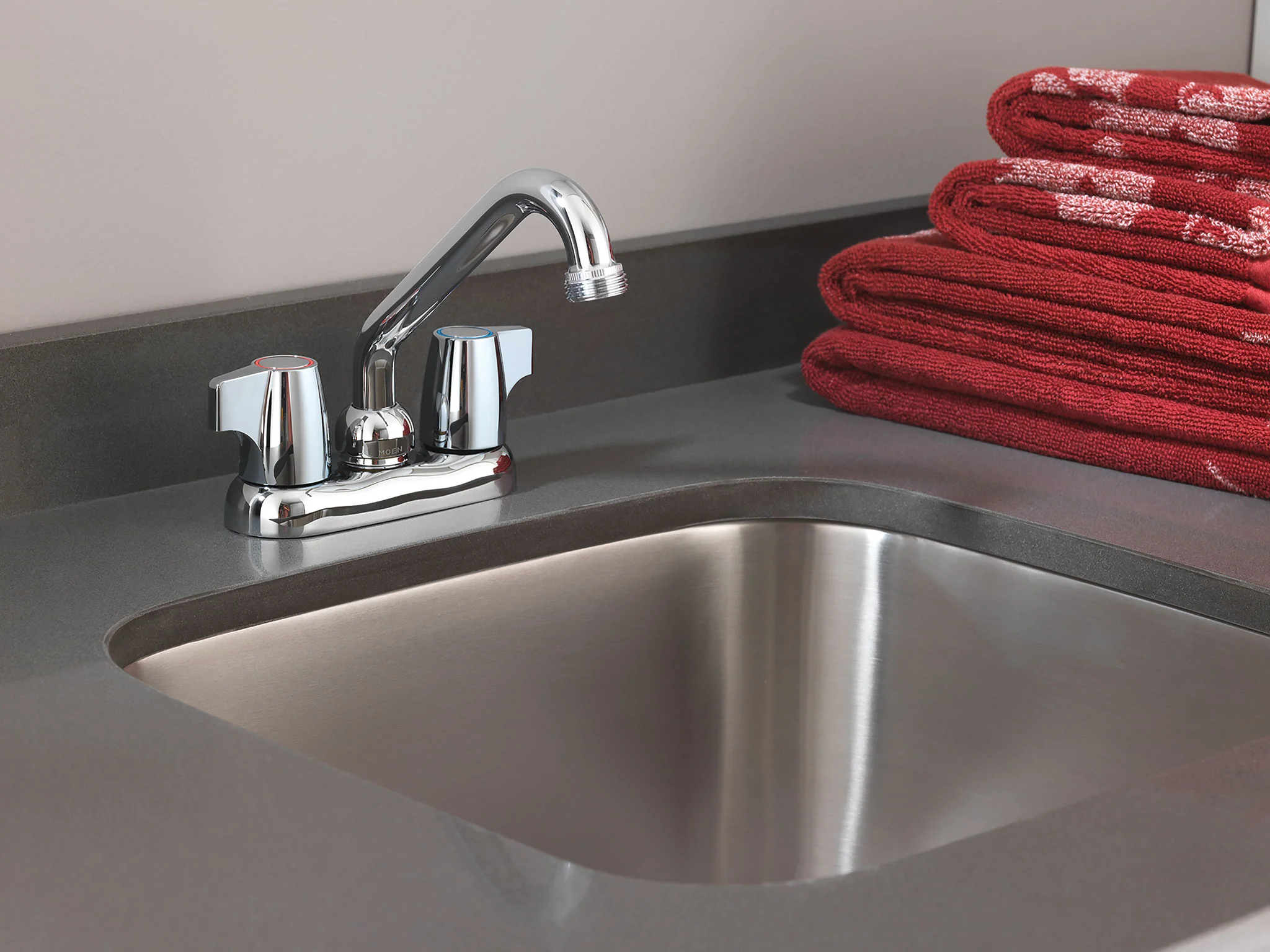 Chateau Chrome Two-Handle Low Arc Laundry Faucet