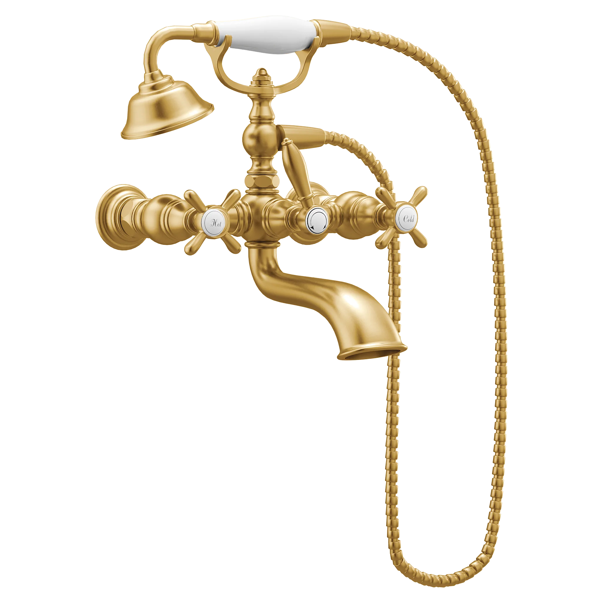 Weymouth Chrome Two-Handle Tub Filler including Handheld Shower