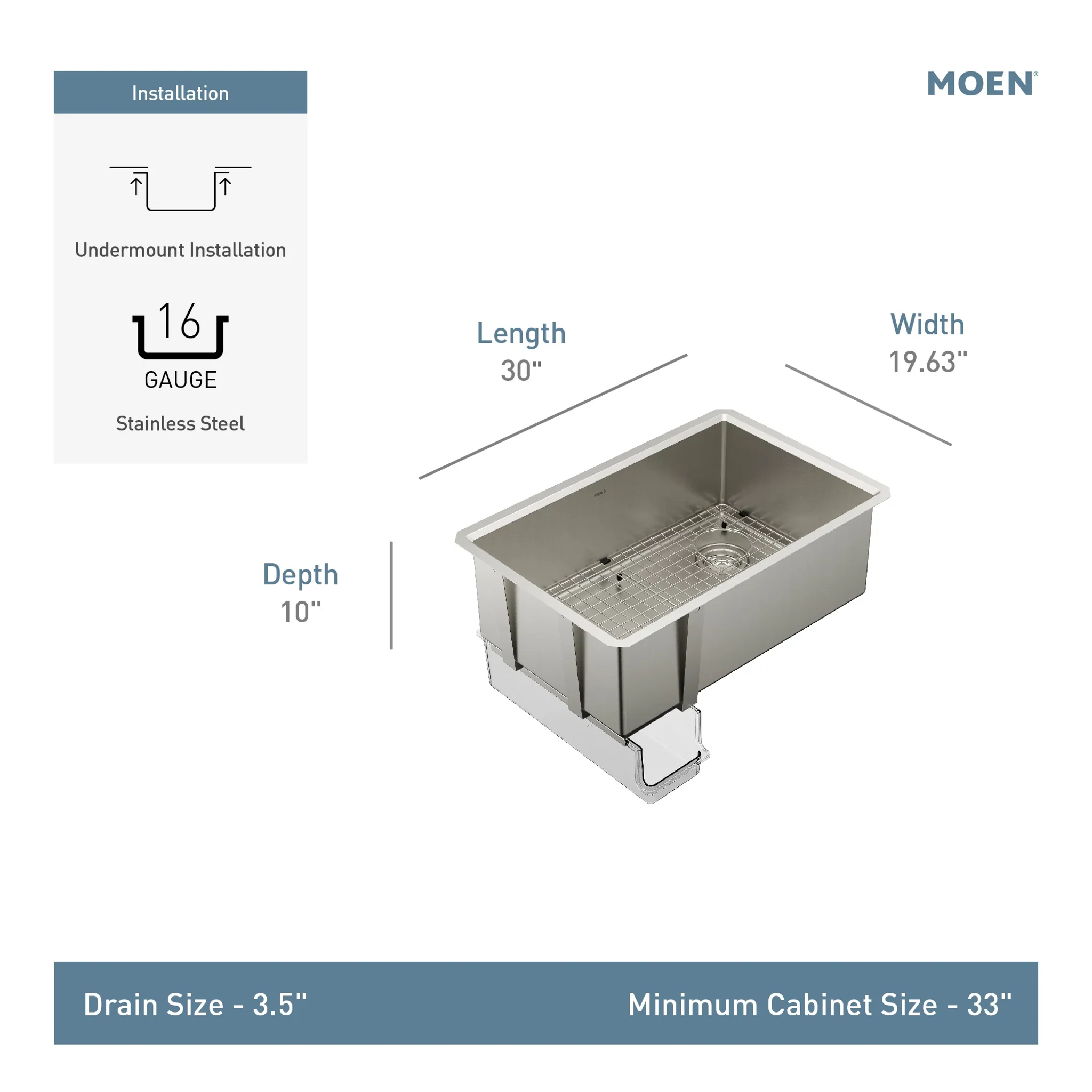 5438-Luxe-ChefTM-30-Workstation-System-Stainless-Steel-Undermount-Single-Bowl-Sink-8.webp Luxe Chef™ 30” Workstation System Stainless Steel Undermount Single Bowl Sink