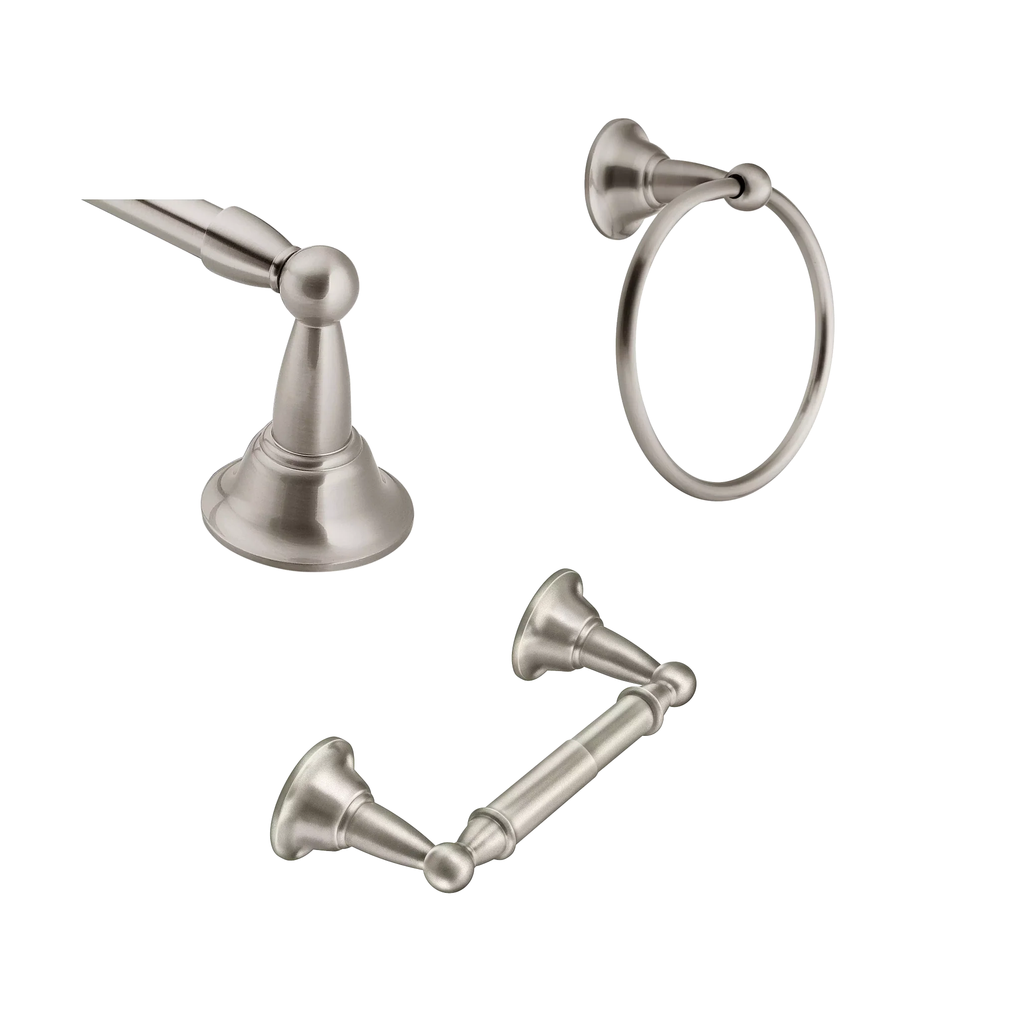 Sage Brushed nickel Towel Bar/Towel Ring