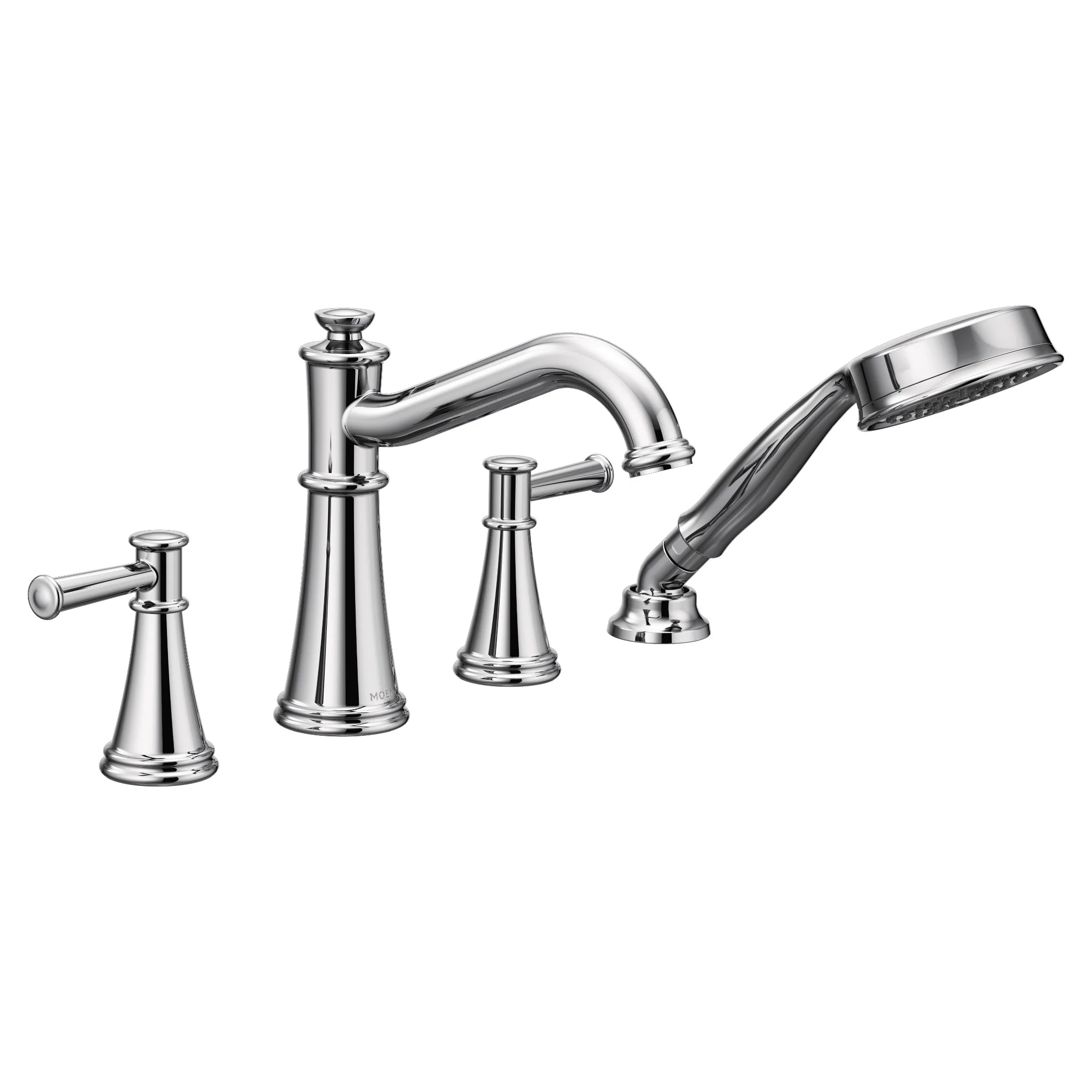5475-Belfield-Chrome-Two-Handle-Diverter-Roman-Tub-Faucet-including-Handheld-Shower-6.webp Belfield Chrome Two-Handle Diverter Roman Tub Faucet including Handheld Shower