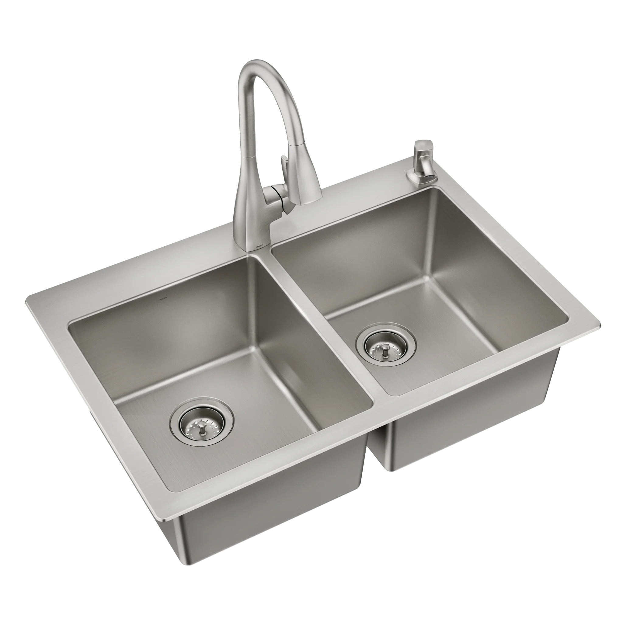 5639-33-x-22-Stainless-Steel-18-Gauge-Double-Bowl-Dualmount-Sink-13.webp 33" x 22" Stainless Steel 18 Gauge Double Bowl Dualmount Sink