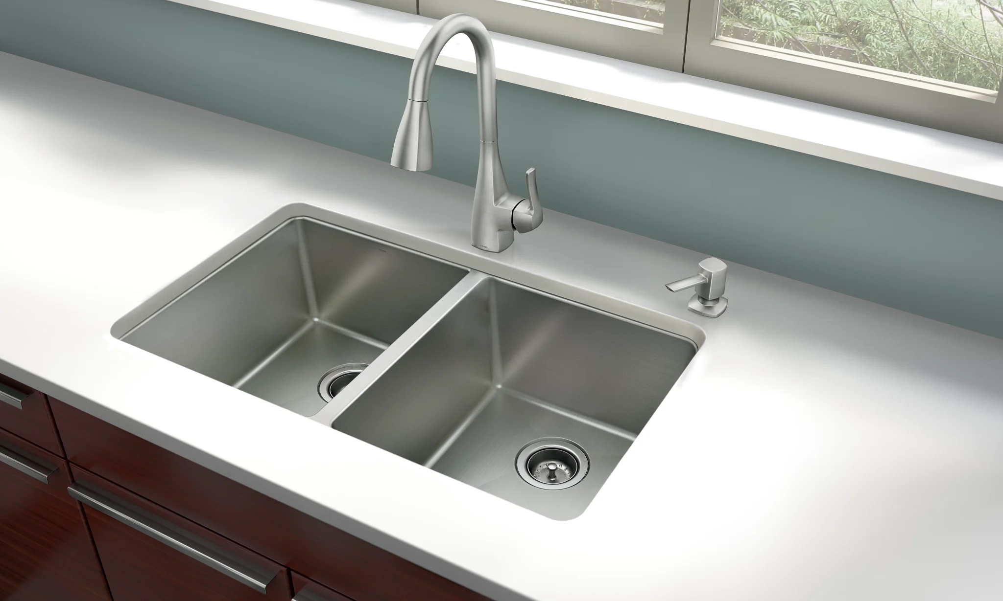 5639-33-x-22-Stainless-Steel-18-Gauge-Double-Bowl-Dualmount-Sink-4.webp 33" x 22" Stainless Steel 18 Gauge Double Bowl Dualmount Sink