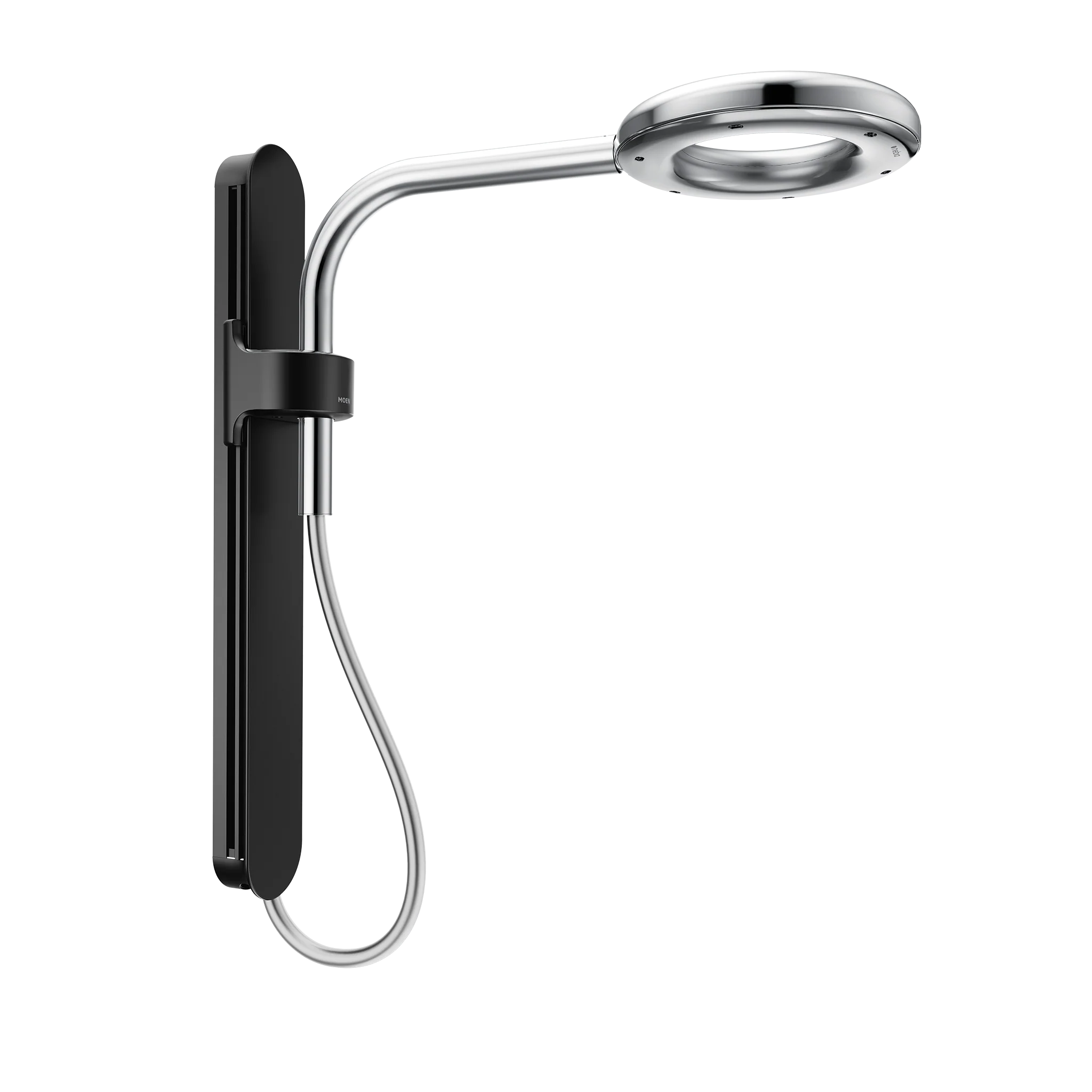 Moen Spa Shower Matte Black One-Function 7.9" Diameter Spray Head Rainshower