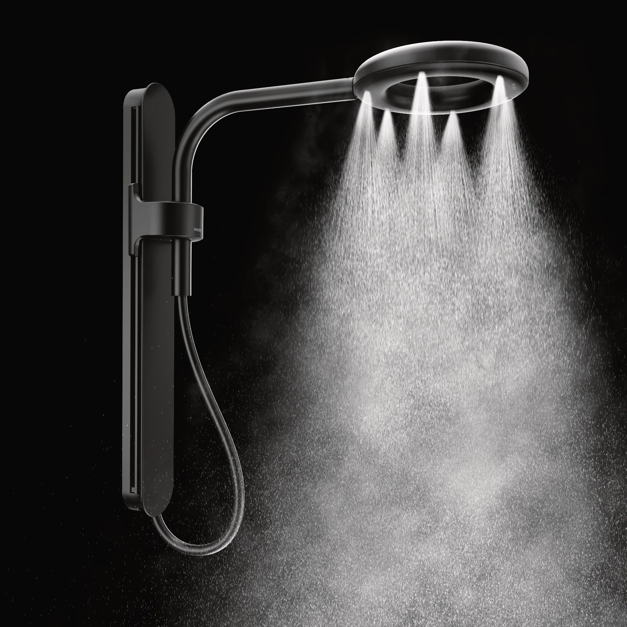 5722-Moen-Spa-Shower-Matte-Black-One-Function-7.9-Diameter-Spray-Head-Rainshower-10.webp Moen Spa Shower Matte Black One-Function 7.9" Diameter Spray Head Rainshower