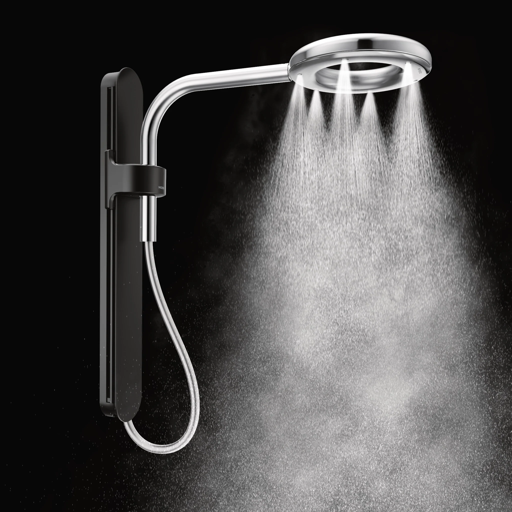 5722-Moen-Spa-Shower-Matte-Black-One-Function-7.9-Diameter-Spray-Head-Rainshower-5.webp Moen Spa Shower Matte Black One-Function 7.9" Diameter Spray Head Rainshower