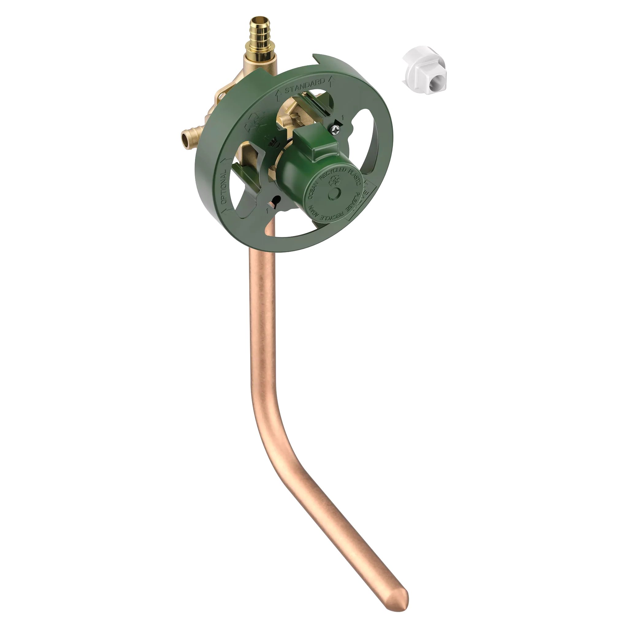 M-Pact Includes bulk pack Posi-Temp(R) 1/2" crimp ring PEX with cc/ips tub connection pressure balancing