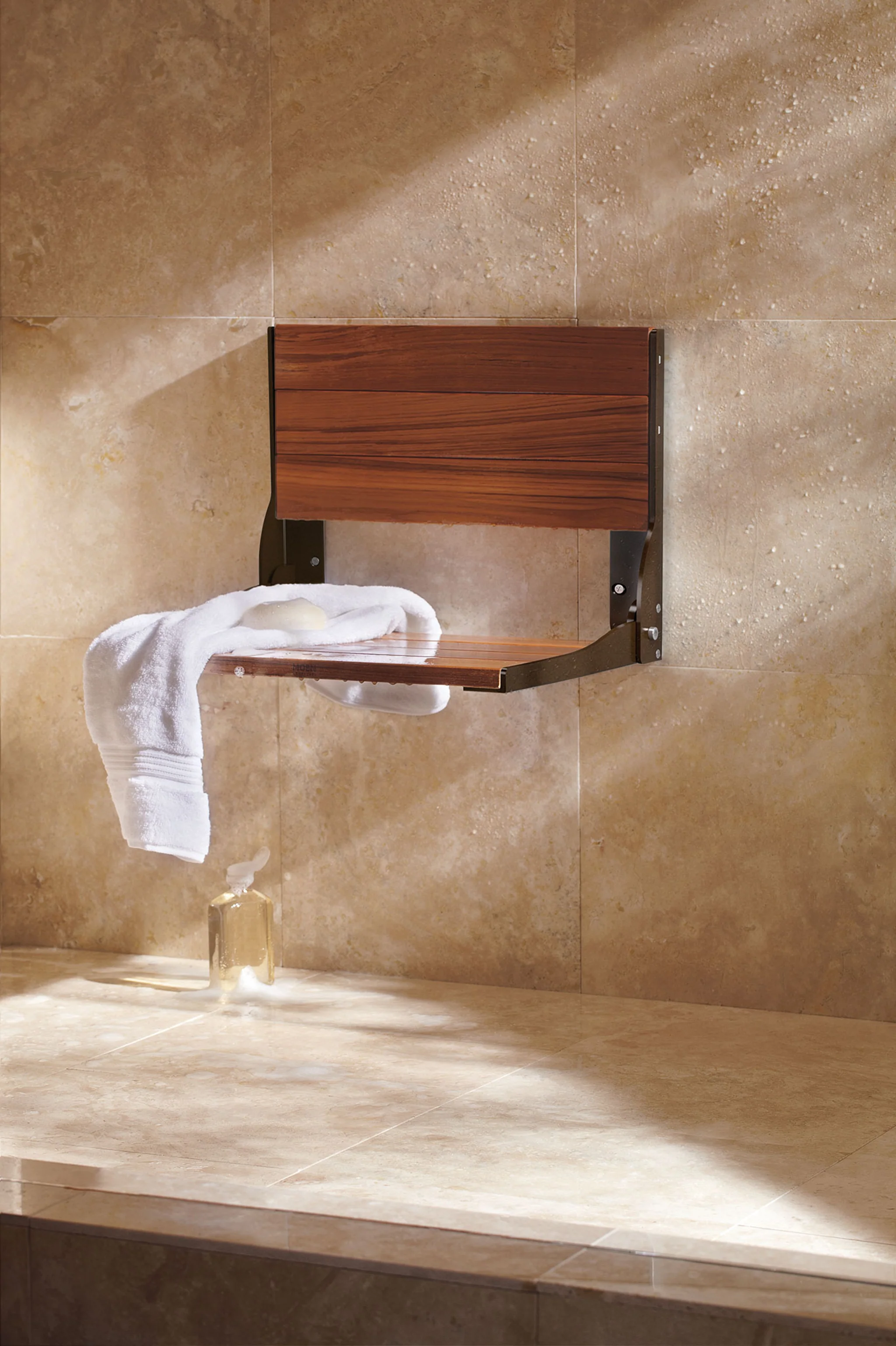 6385-Bath-Safety-Old-world-bronze-and-Teak-Folding-Shower-Seat-2.webp Bath Safety Old world bronze and Teak Folding Shower Seat