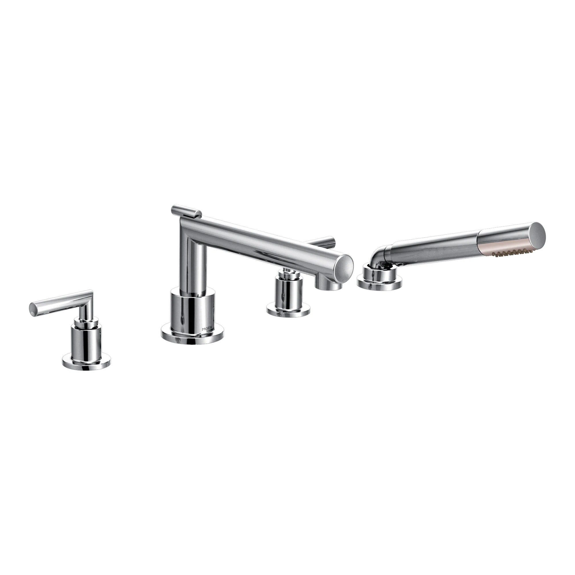6624-Arris-Chrome-Two-Handle-Diverter-Roman-Tub-Faucet-including-Handheld-Shower-6.webp Arris Chrome Two-Handle Diverter Roman Tub Faucet including Handheld Shower