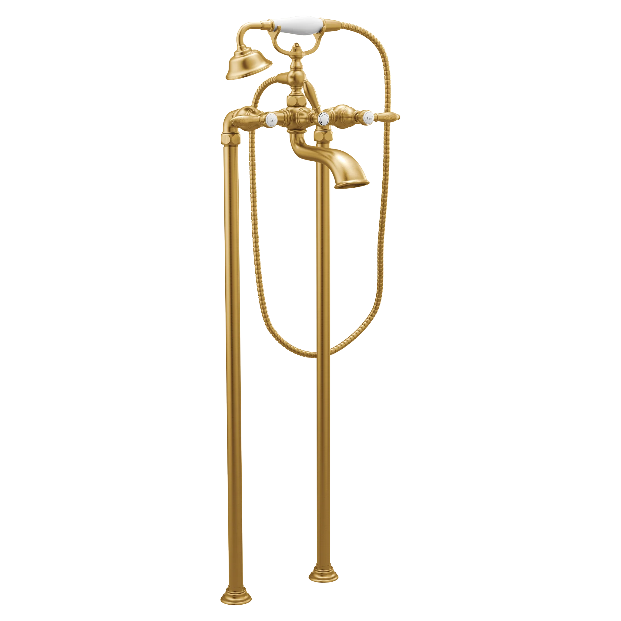 Weymouth Two-Handle Tub Filler including Handheld Shower