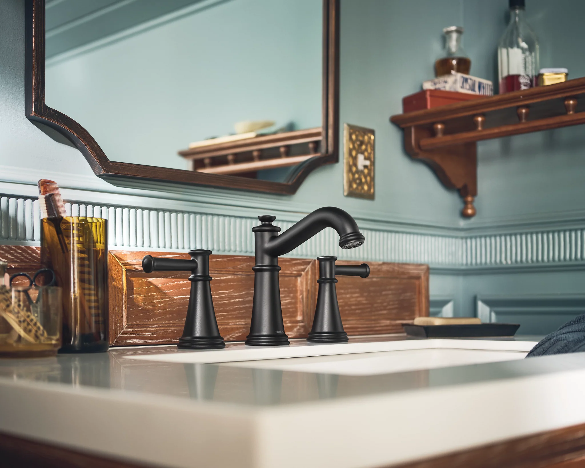 7165-Belfield-Chrome-two-handle-high-arc-bathroom-faucet-9.webp Belfield Chrome two-handle high arc bathroom faucet