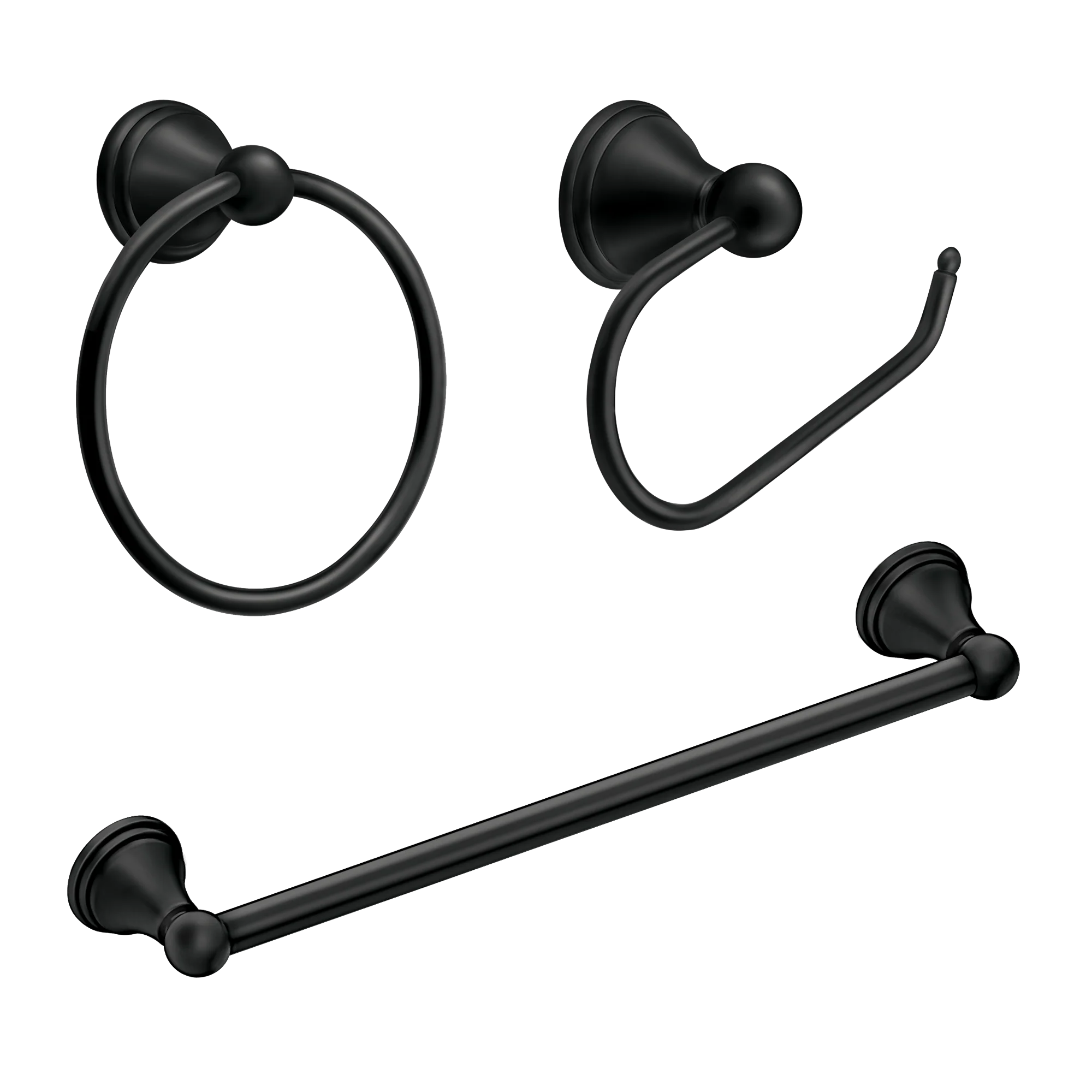 7380-Preston-Matte-black-paper-holder-towel-bar-towel-ring-3.webp Preston Matte black paper holder towel bar towel ring