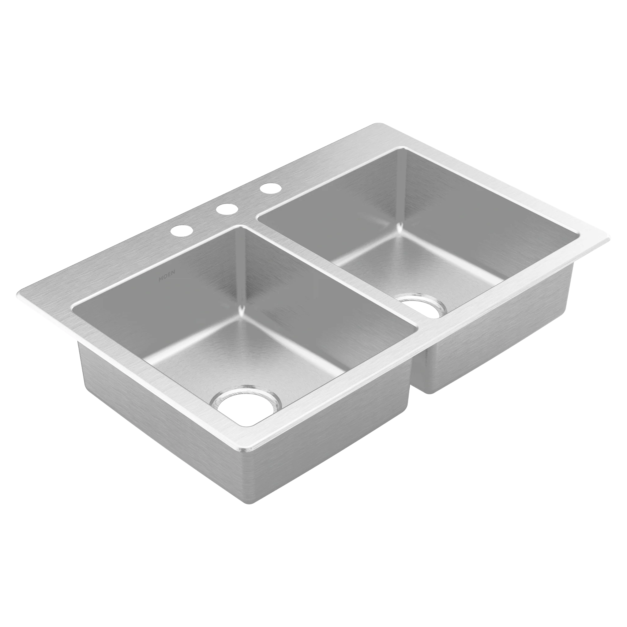 Prep 33" Stainless Steel  Drop-in Double Bowl Sink