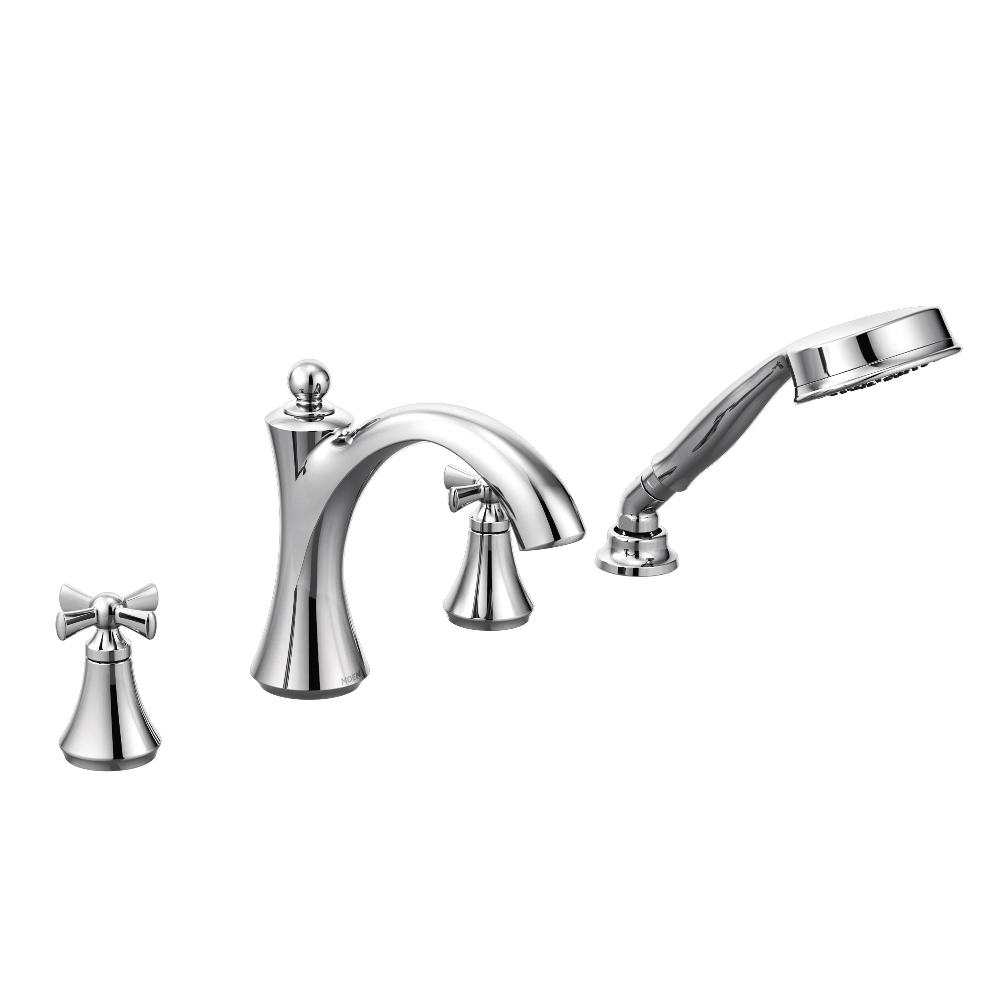 7682-Wynford-Chrome-Two-Handle-Diverter-Roman-Tub-Faucet-including-Handheld-Shower-4.webp Wynford Chrome Two-Handle Diverter Roman Tub Faucet including Handheld Shower