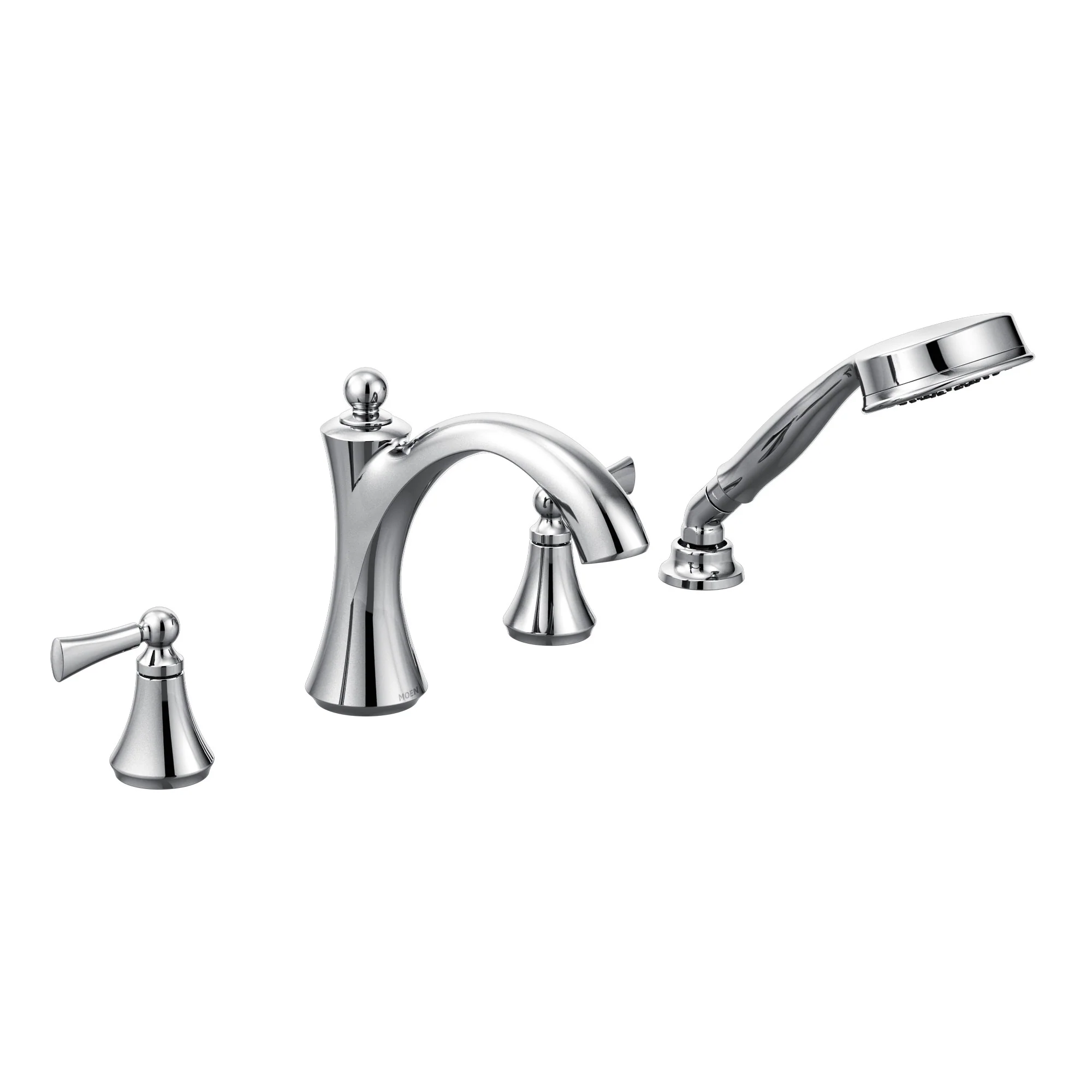 8071-Wynford-Chrome-Two-Handle-Diverter-Roman-Tub-Faucet-including-Handheld-Shower-9.webp Wynford Chrome Two-Handle Diverter Roman Tub Faucet including Handheld Shower