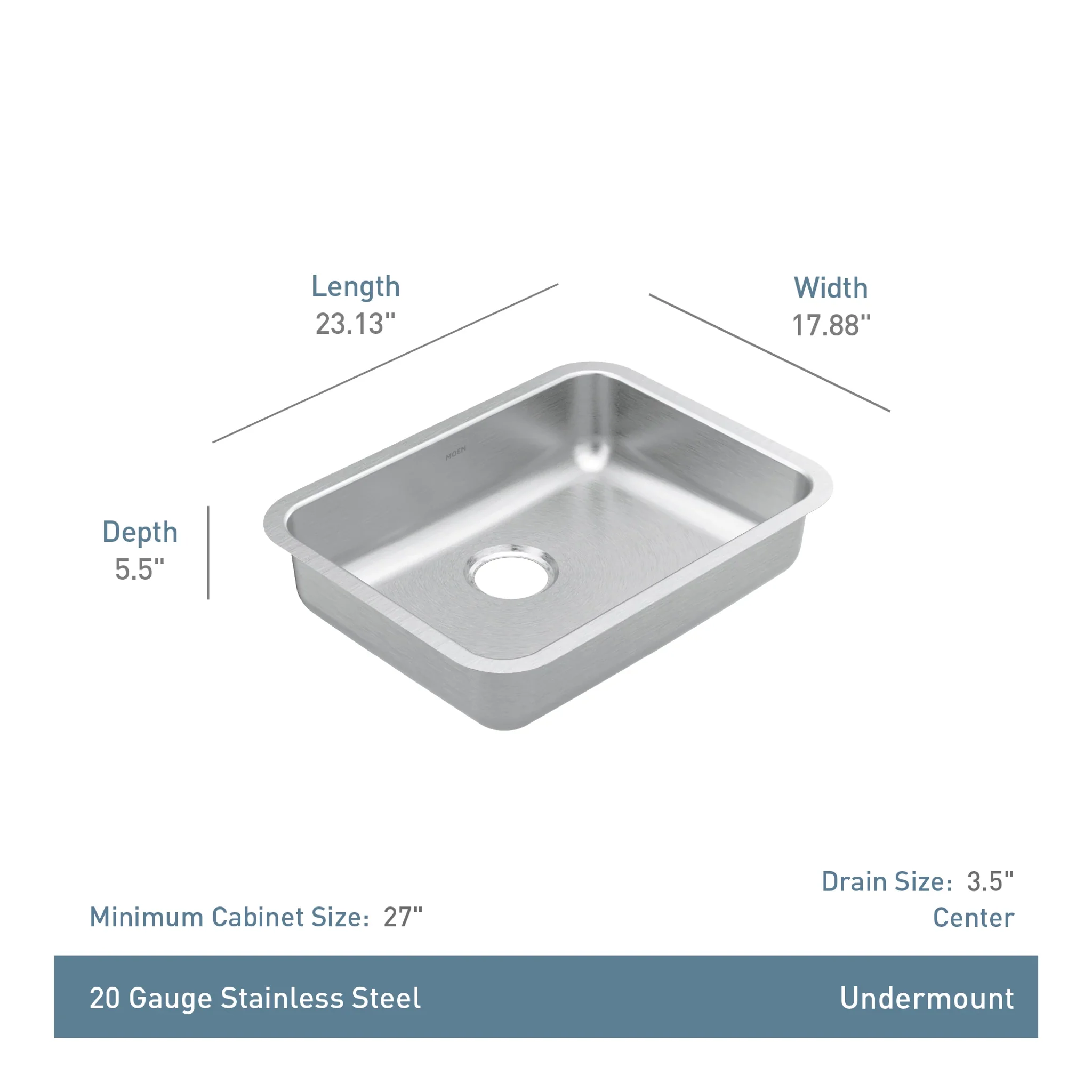 8109-Prep-18-Stainless-Steel-Undermount-Single-Bowl-Sink-5.webp Prep 18" Stainless Steel Undermount Single Bowl Sink