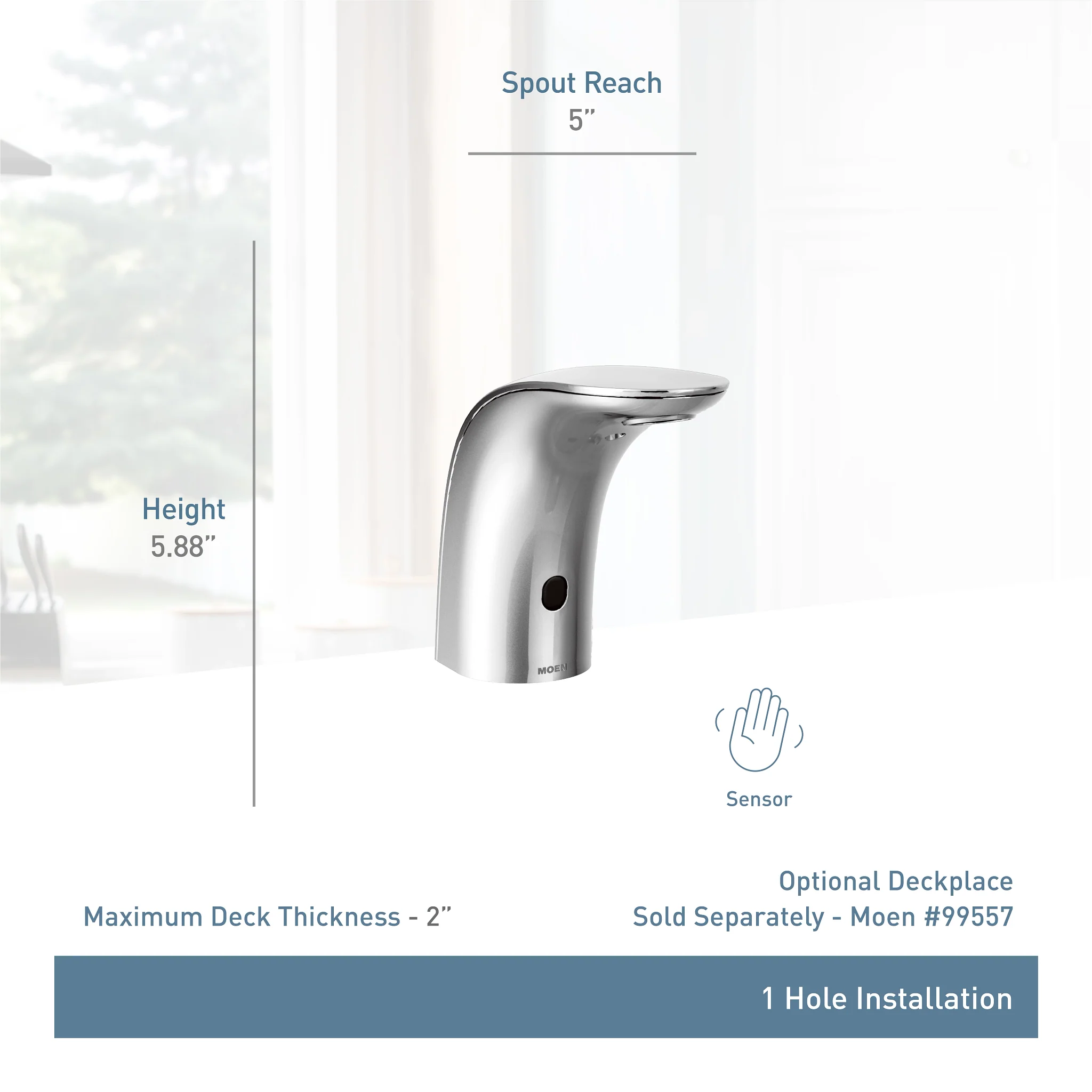 8582-M-POWER-Chrome-hands-free-sensor-operated-lavatory-faucet-3.webp M-POWER Chrome hands free sensor-operated lavatory faucet