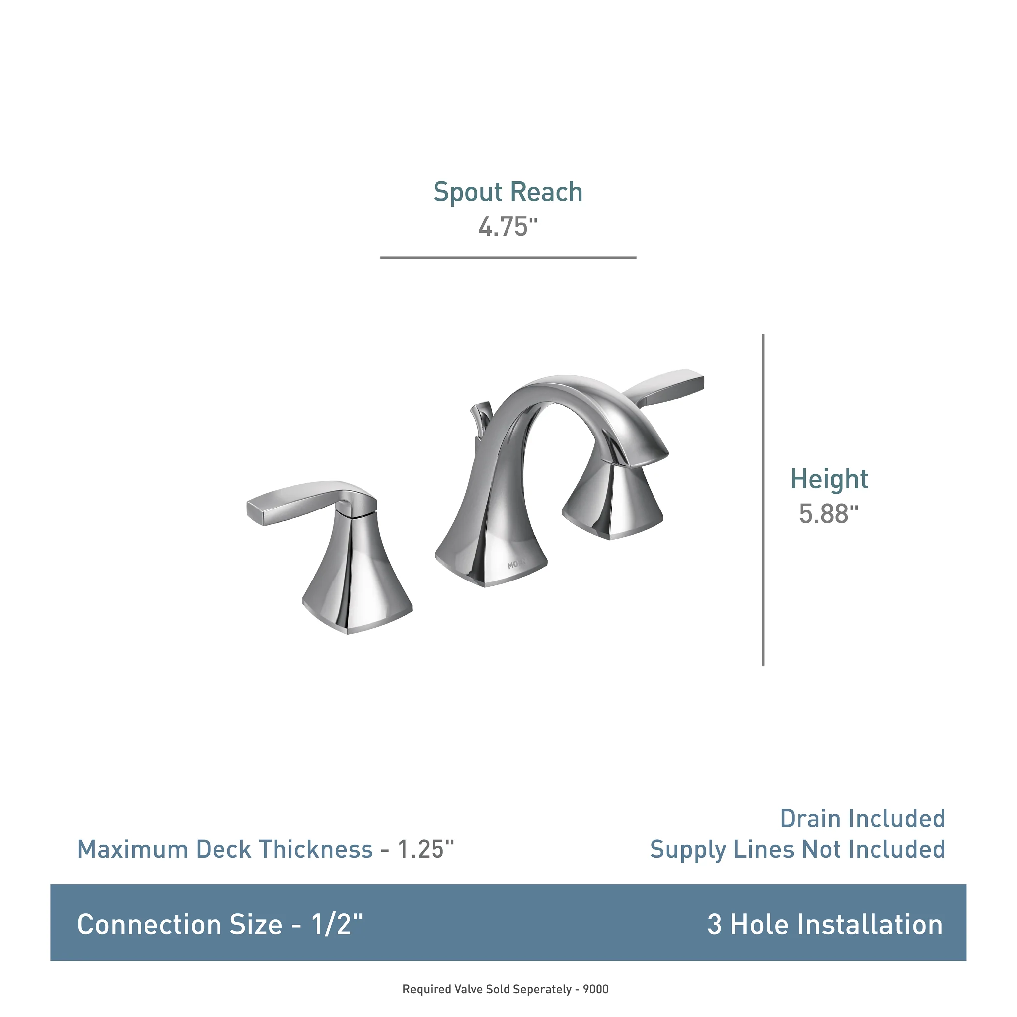 8624-Voss-Chrome-two-handle-high-arc-bathroom-faucet-6.webp Voss Chrome two-handle high arc bathroom faucet