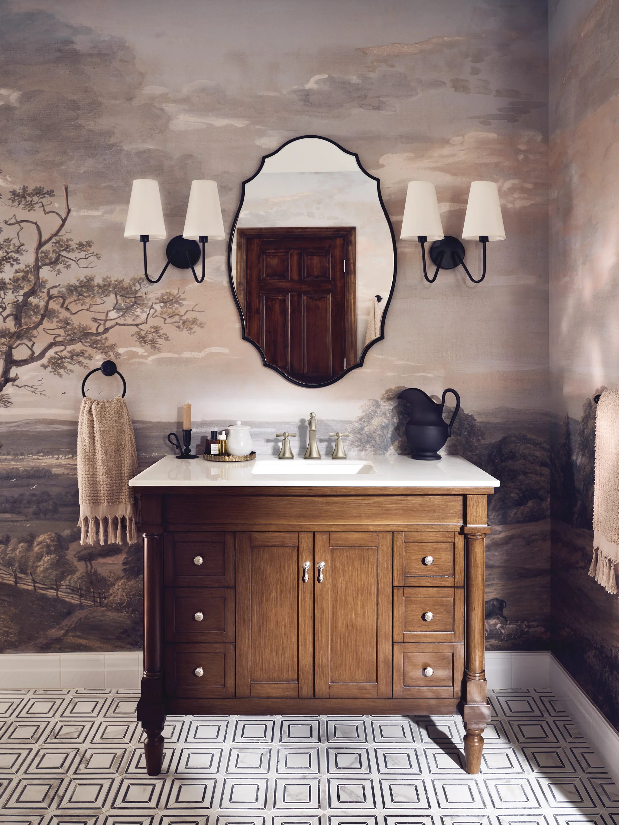 8678-Wynford-Chrome-two-handle-high-arc-bathroom-faucet-2.webp Wynford Chrome two-handle high arc bathroom faucet