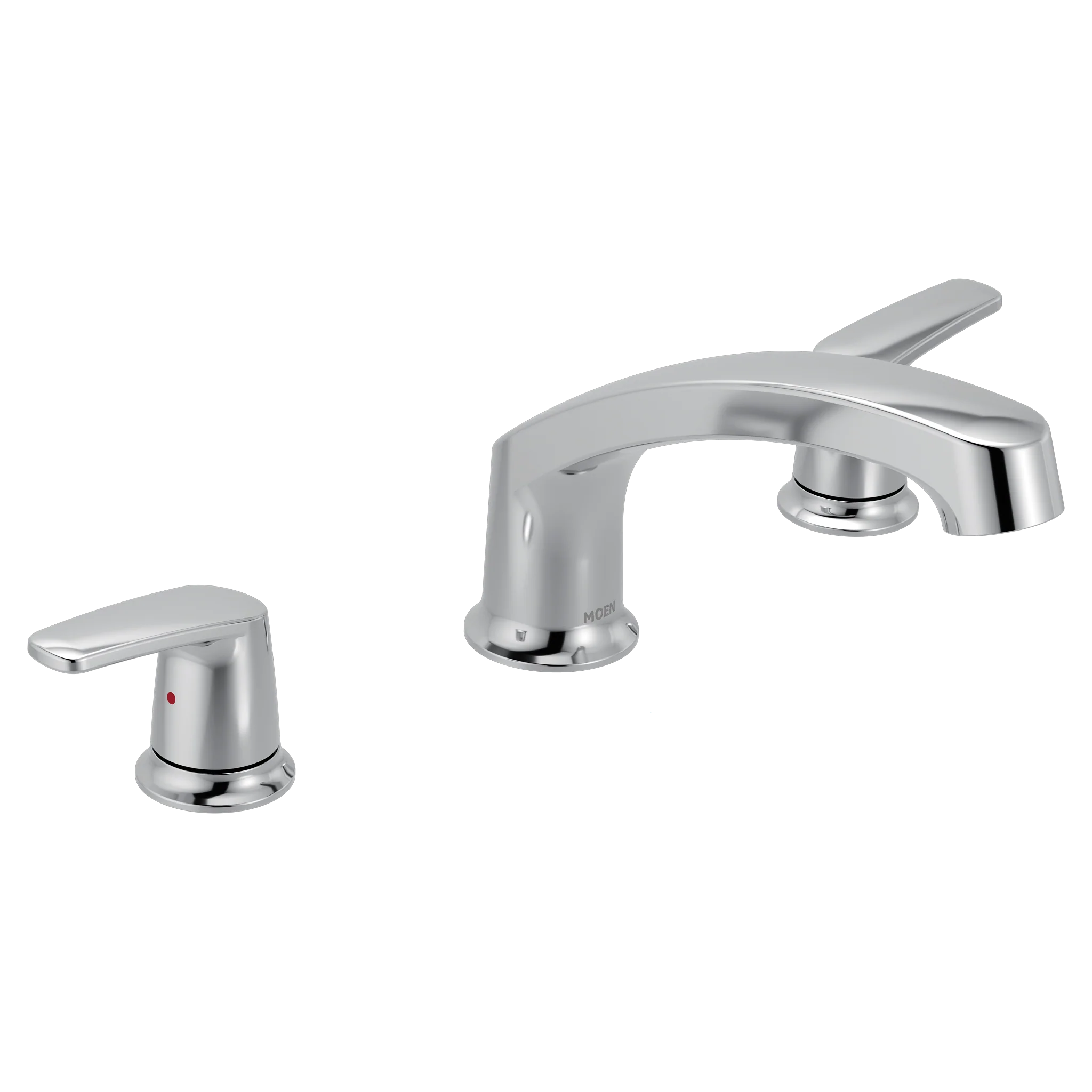 Chateau Chrome two-handle low arc roman tub faucet
