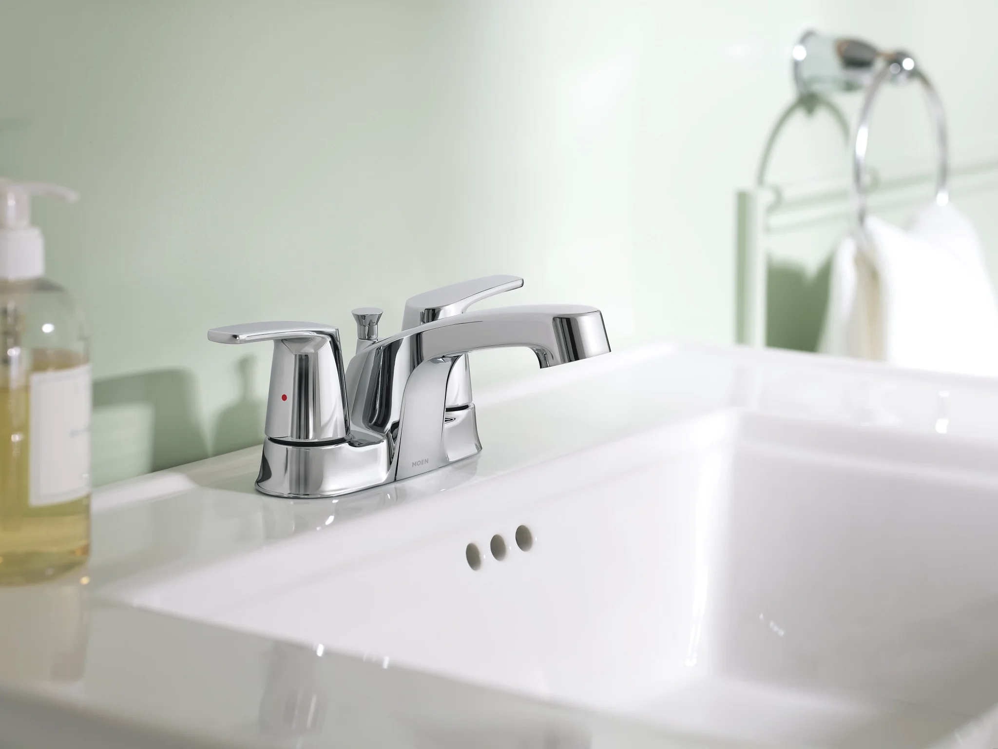 8706-Chateau-Chrome-two-handle-low-arc-bathroom-faucet-4.webp Chateau Chrome two-handle low arc bathroom faucet