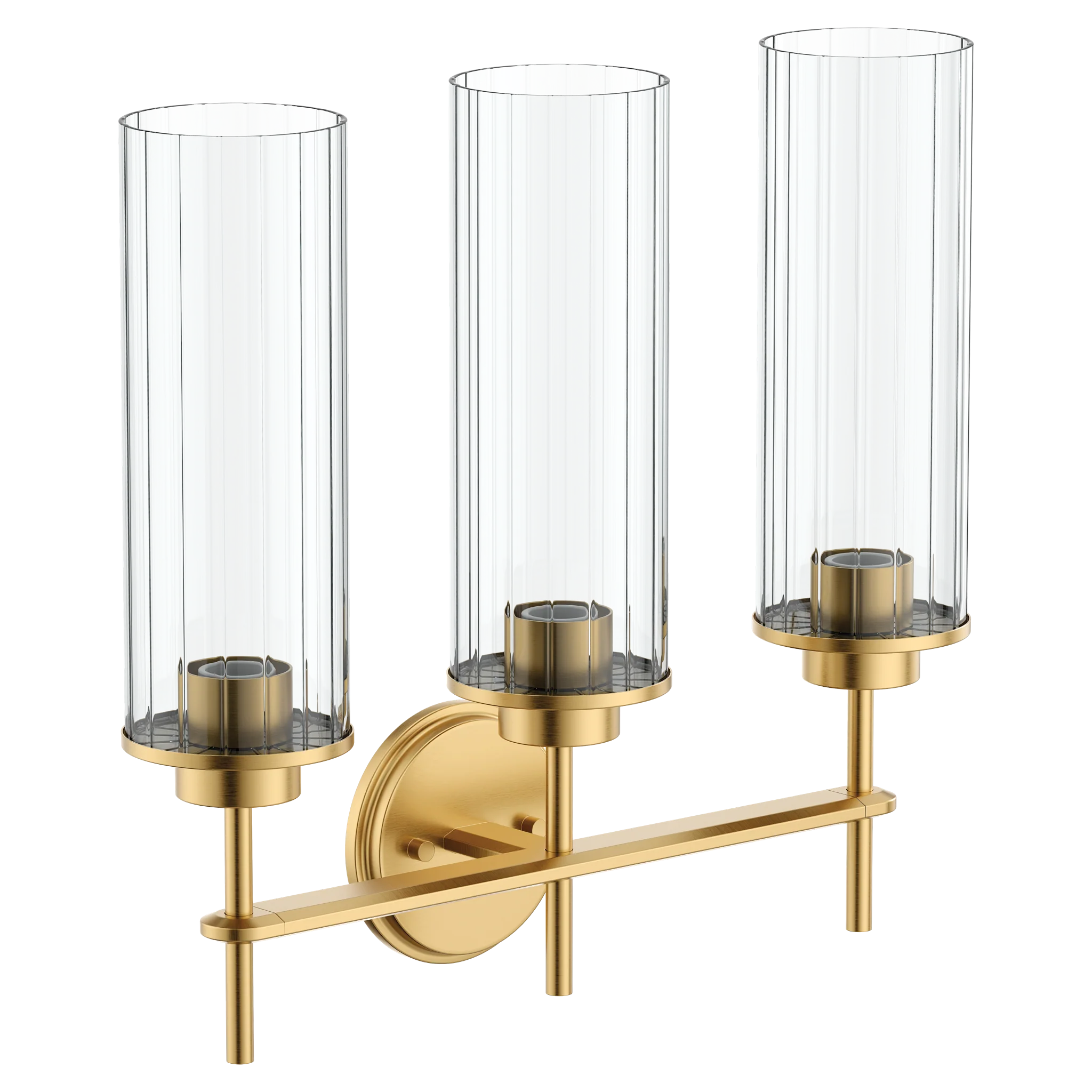 Greenfield Chrome three globe bath light