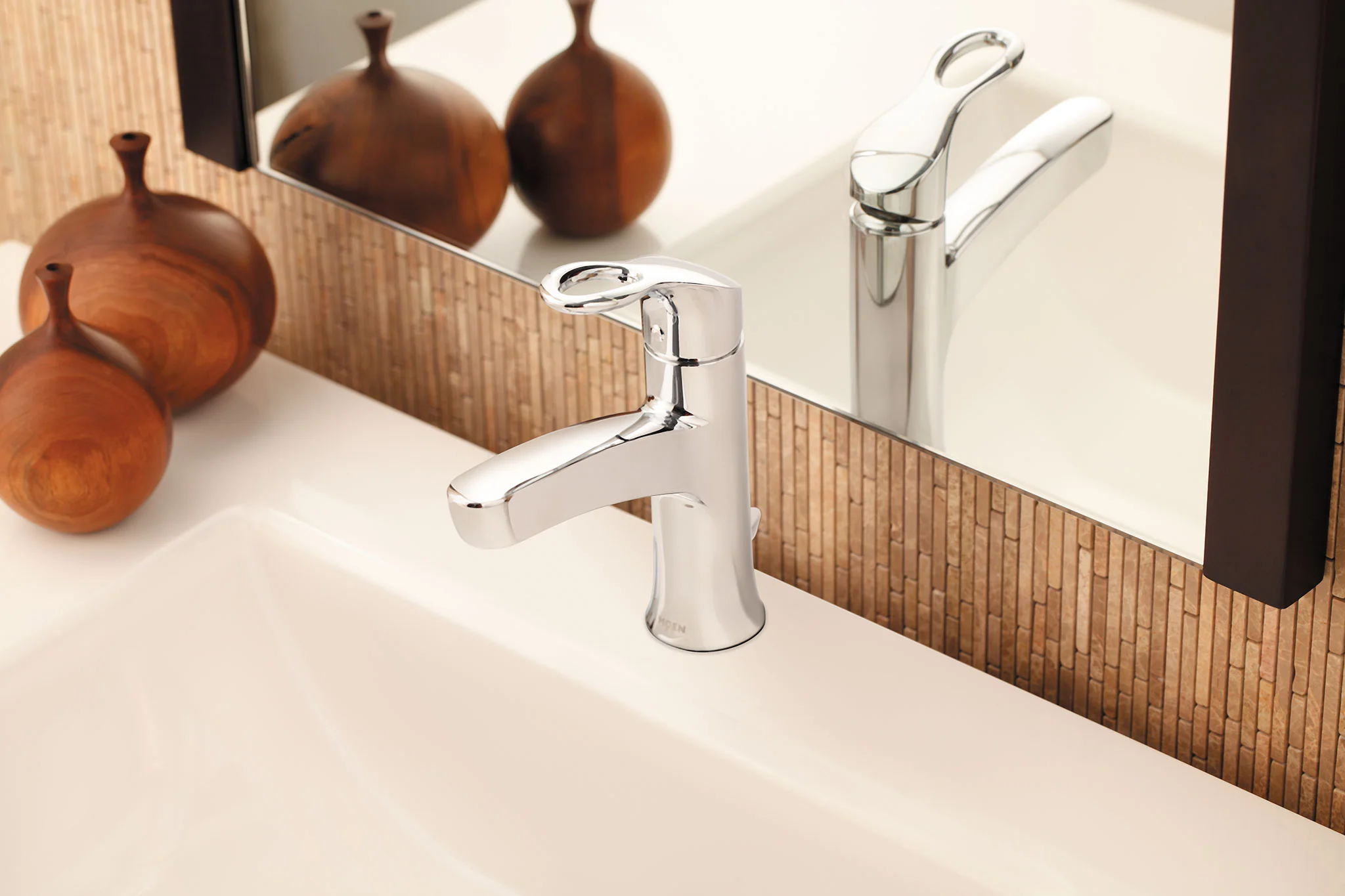 Kleo Chrome one-handle low arc bathroom faucet