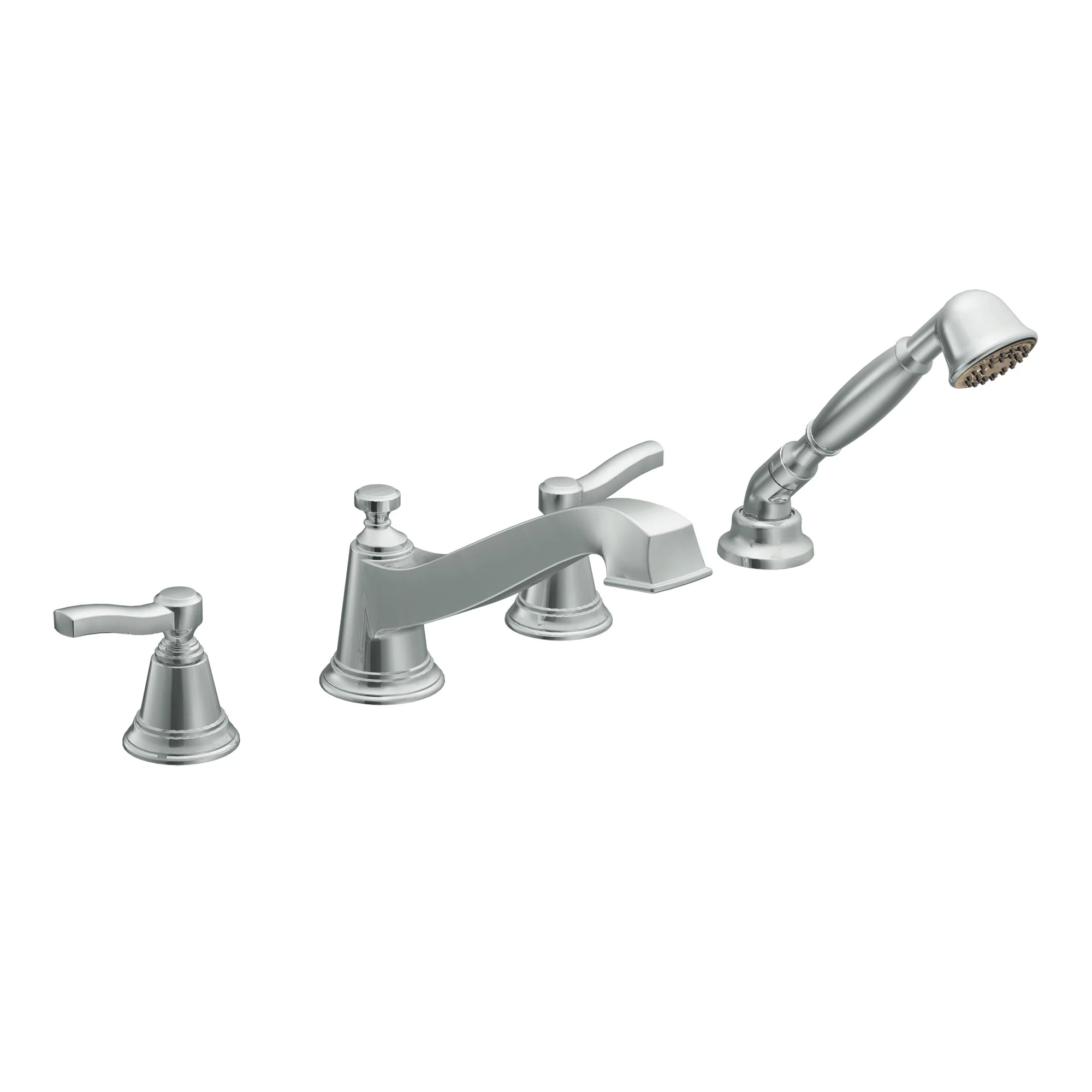 8836-Rothbury-Chrome-Two-Handle-Low-Arc-Roman-Tub-Faucet-including-Handheld-Shower-3.webp Rothbury Chrome Two-Handle Low Arc Roman Tub Faucet including Handheld Shower