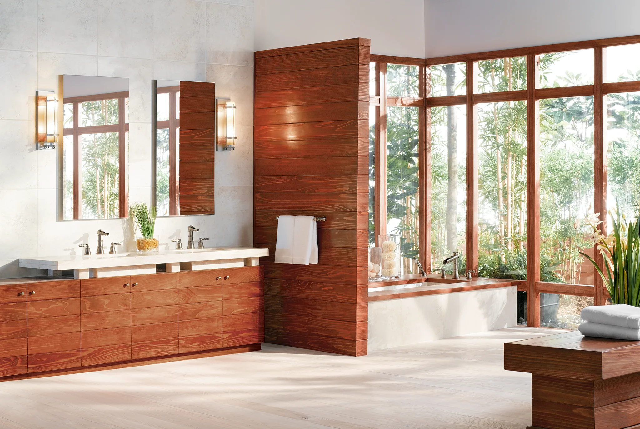 8910-Bamboo-Brushed-nickel-two-handle-open-waterway-bathroom-faucet-2.webp Bamboo Brushed nickel two-handle open waterway bathroom faucet