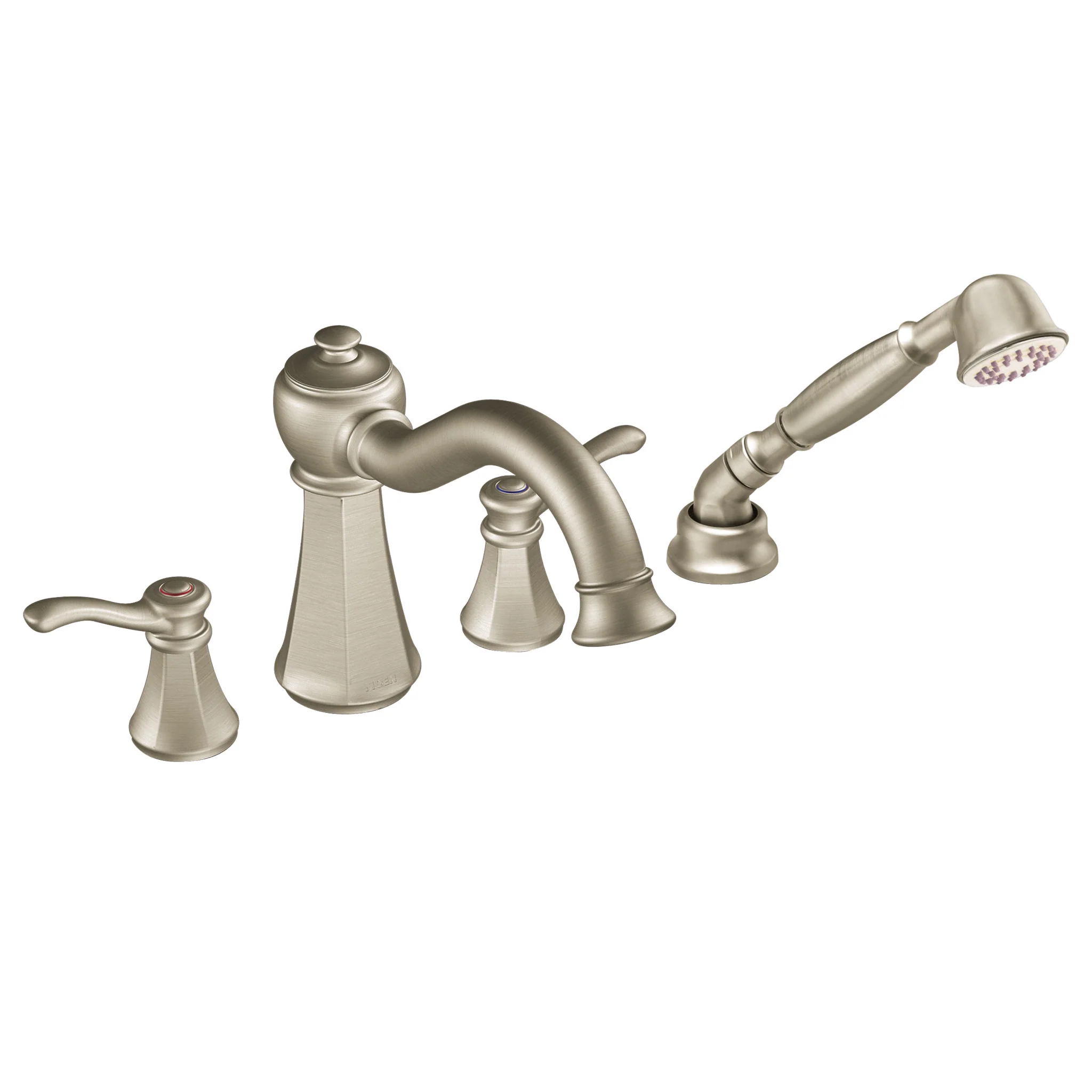9384-Vestige-Chrome-two-handle-high-arc-roman-tub-faucet-includes-hand-shower-2.webp Vestige Chrome two-handle high arc roman tub faucet includes hand shower