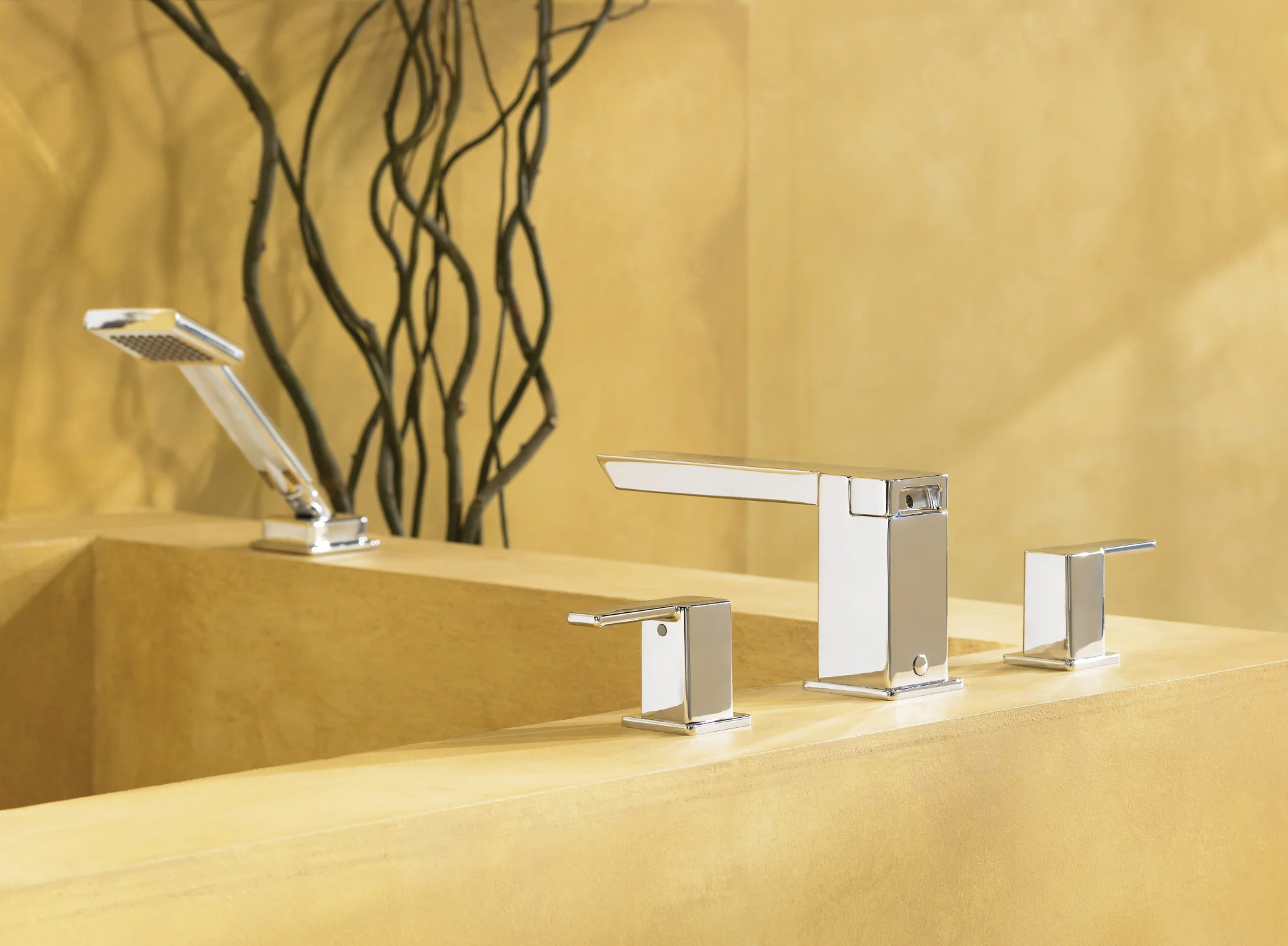 9449-90-Degree-Chrome-two-handle-high-arc-roman-tub-faucet-includes-hand-shower-2.webp 90 Degree Chrome two-handle high arc roman tub faucet includes hand shower