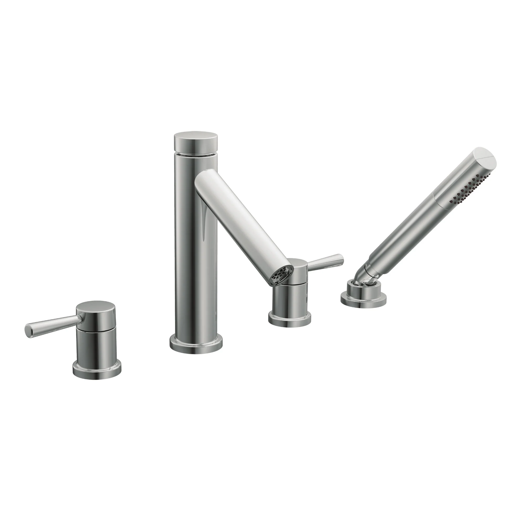 9450-Level-Chrome-two-handle-high-arc-roman-tub-faucet-includes-hand-shower-4.webp Level Chrome two-handle high arc roman tub faucet includes hand shower